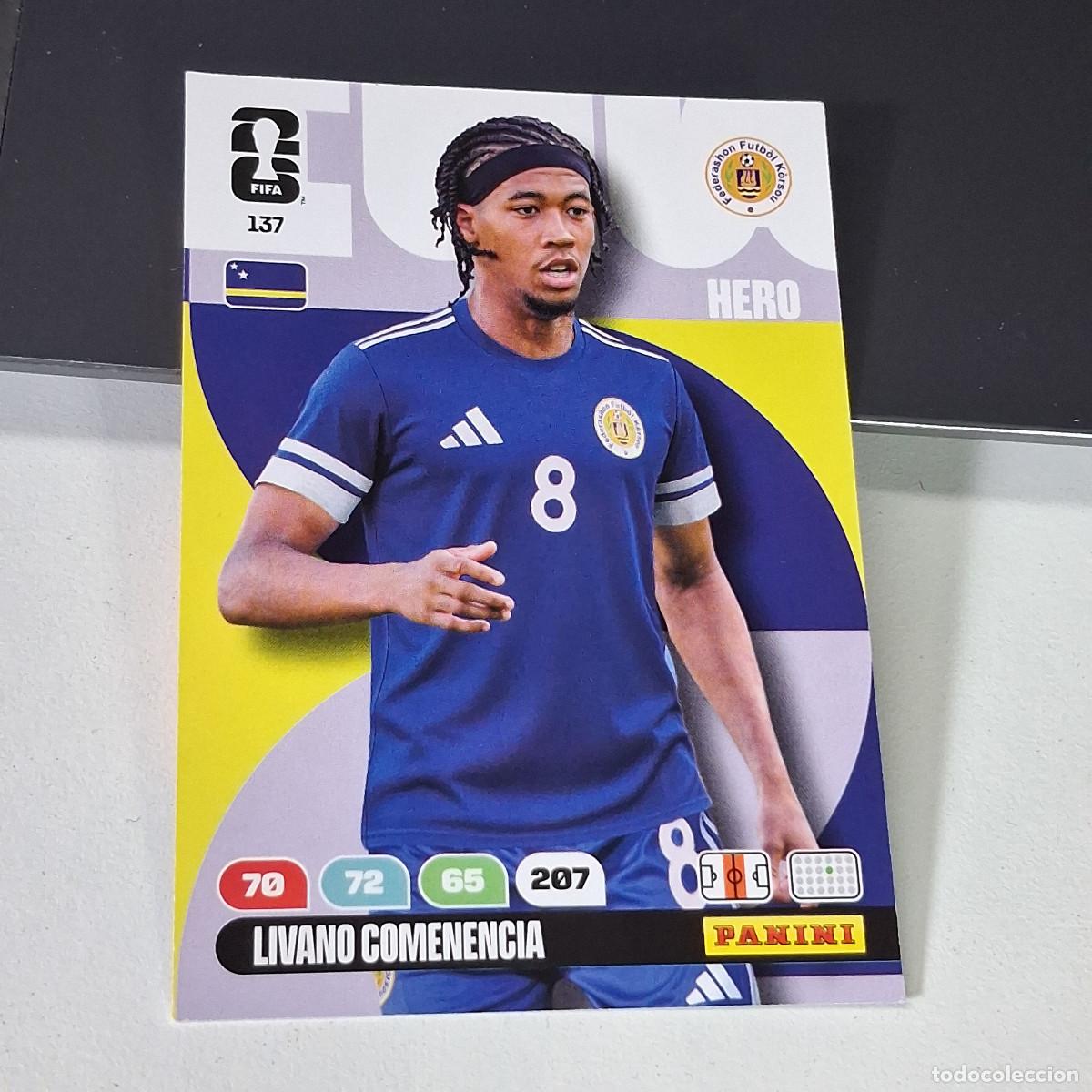 Cromos de f&uacute;tbol: B55 137 LIVANO COMENENCIA CURAZAO CURACAO HERO HERO PANINI ADRENALYN FIFA WORLD CUP 26 2026 CARD