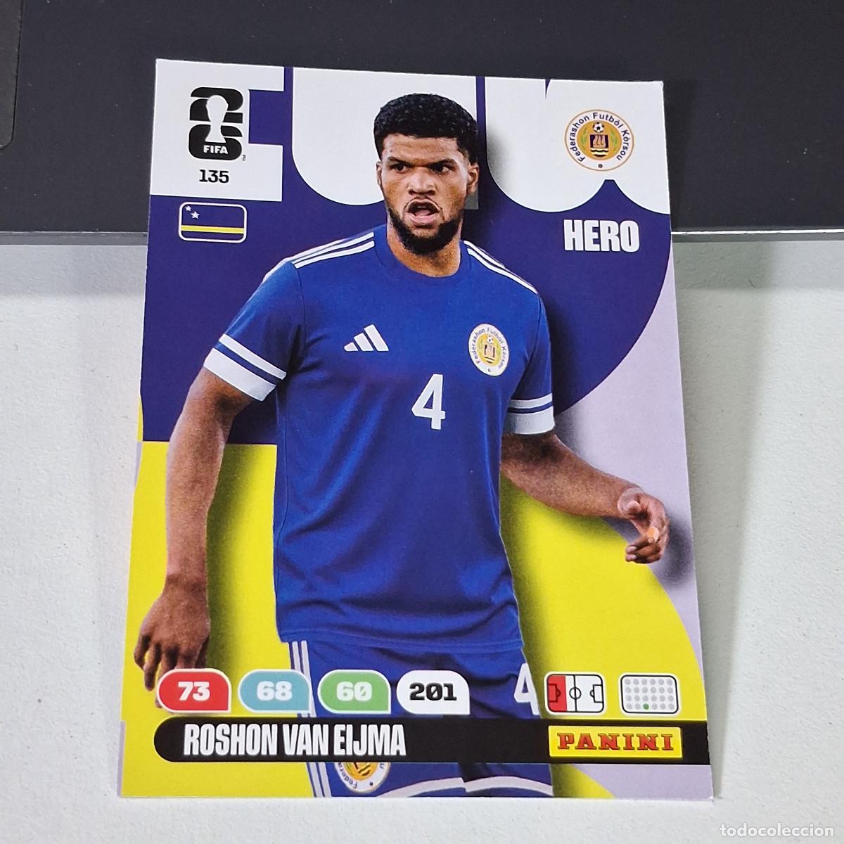 Cromos de f&uacute;tbol: B55 135 ROSHON VAN EIJMA CURAZAO CURACAO HERO HERO PANINI ADRENALYN FIFA WORLD CUP 26 2026 CARD