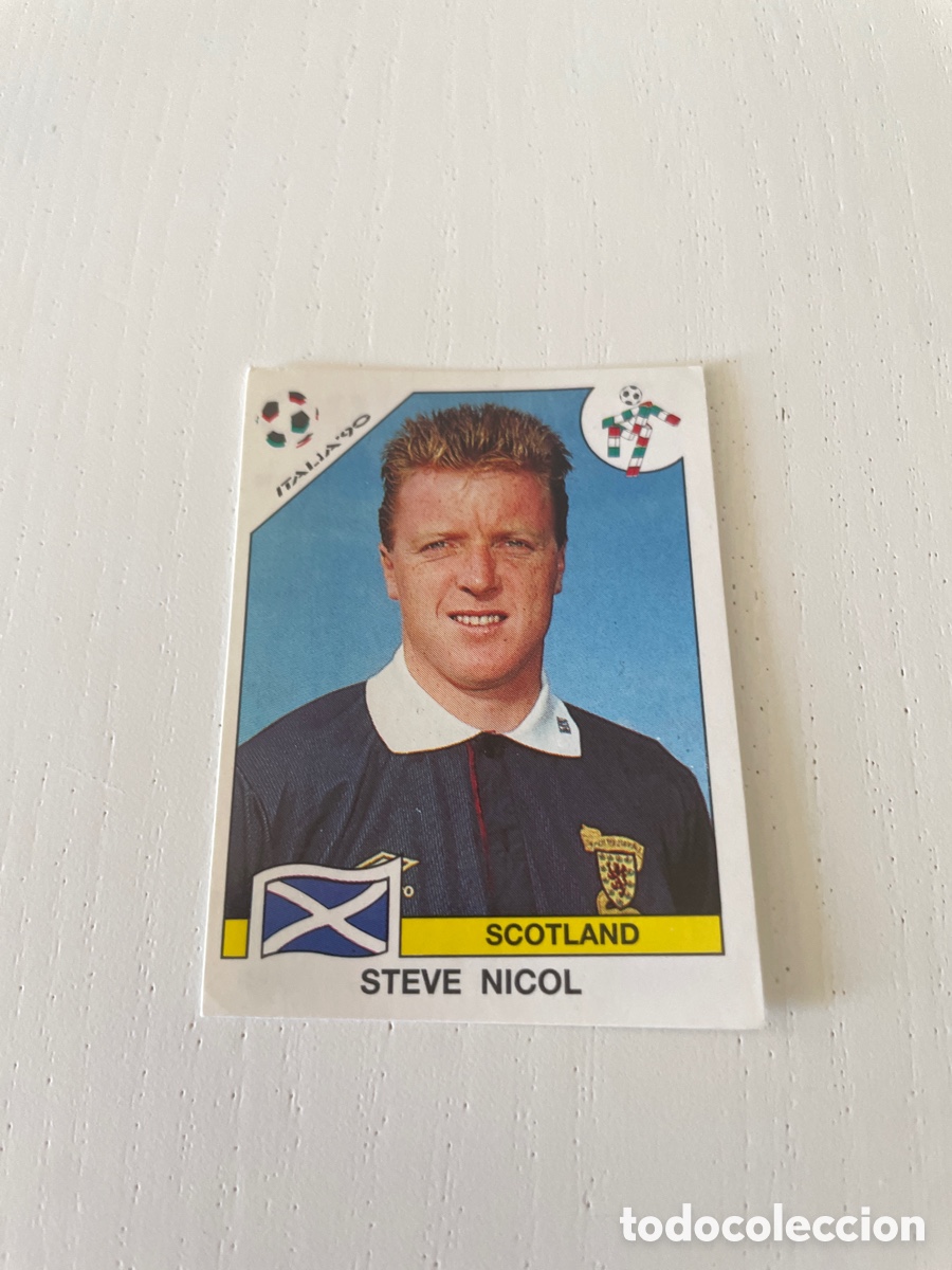 Cromos de f&uacute;tbol: ITALIA 90 cromo 221 STEVE NICOL sin pegar