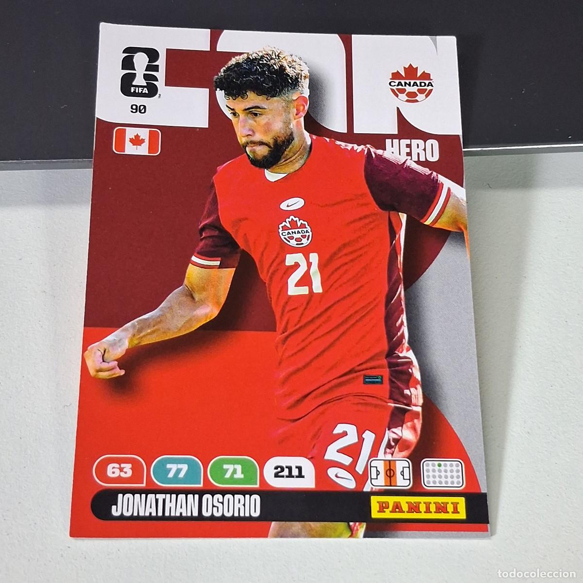 Cromos de f&uacute;tbol: B55 90 JONATHAN OSORIO CANADA HERO HERO PANINI ADRENALYN FIFA WORLD CUP 26 2026 CARD