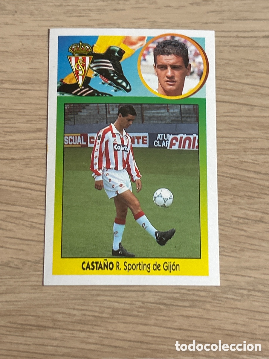 Cromos de f&uacute;tbol: CASTA&Ntilde;O COLOCA SPORTING GIJON ADHESIVO LIGA ESTE 1993 1994 93 94 NUNCA PEGADO SIN PEGAR