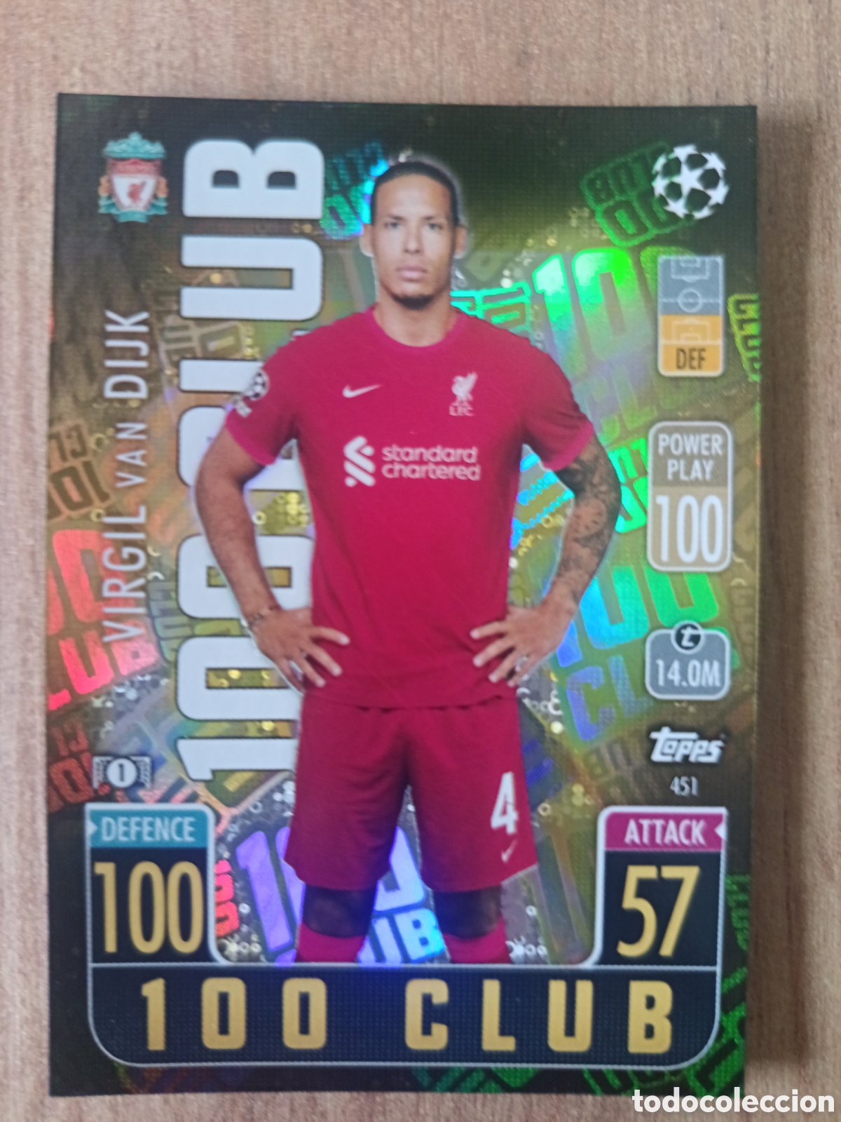 Cromos de Futebol: 451 Virgil Van Dijk CHAMPIONS LEAGUE MATCH ATTAX TOPPS 2021-2022 21-22