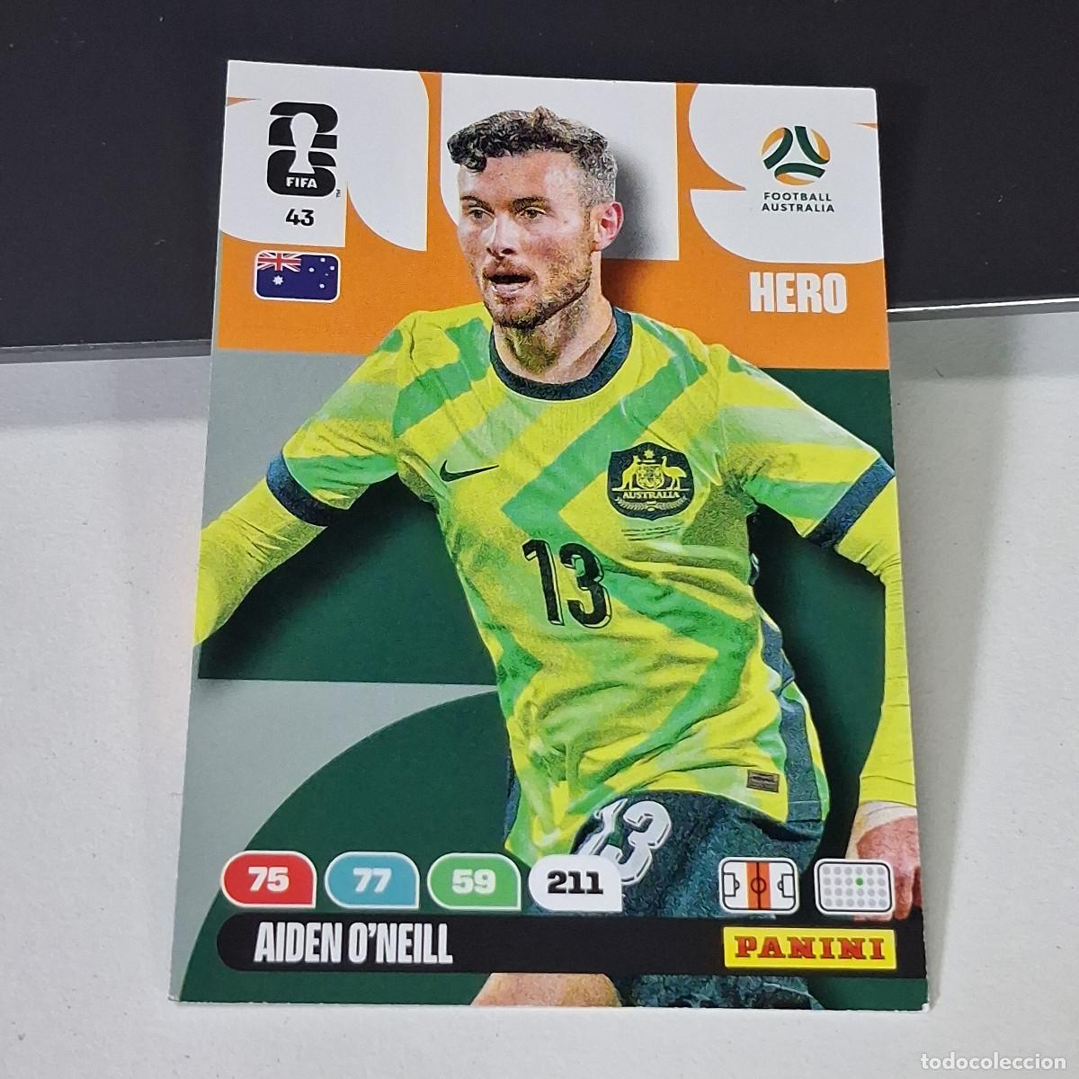 Cromos de Futebol: B55 43 AIDEN O'NEILL AUSTRALIA HERO PANINI ADRENALYN FIFA WORLD CUP 26 2026 CARD
