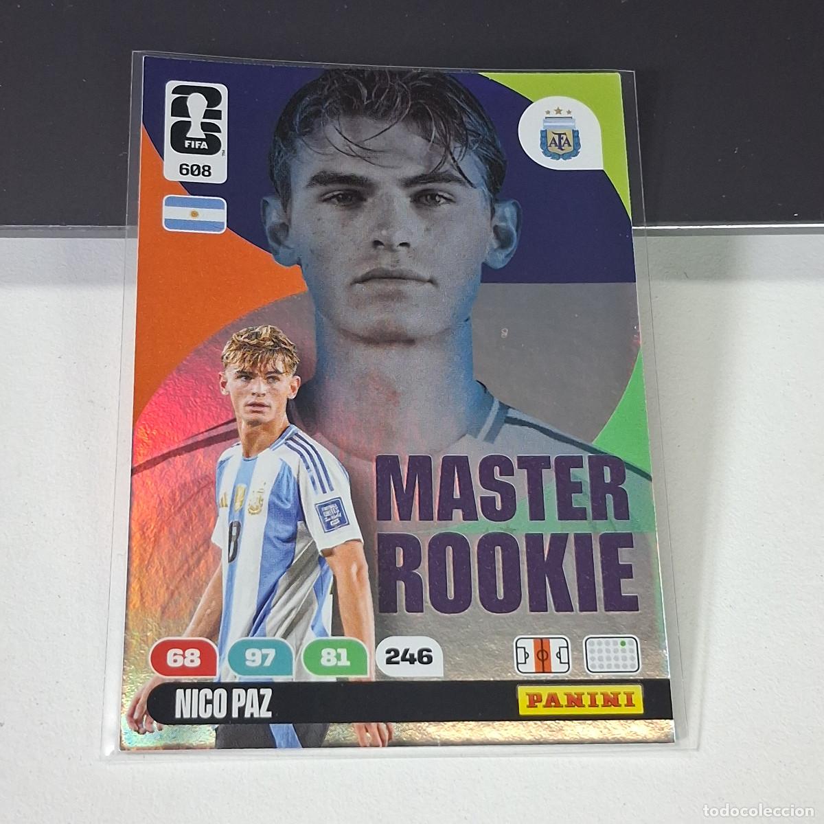 Cromos de Futebol: B55 608 NICO PAZ ARGENTINA MASTER ROOKIE PANINI ADRENALYN FIFA WORLD CUP 26 2026 CARD