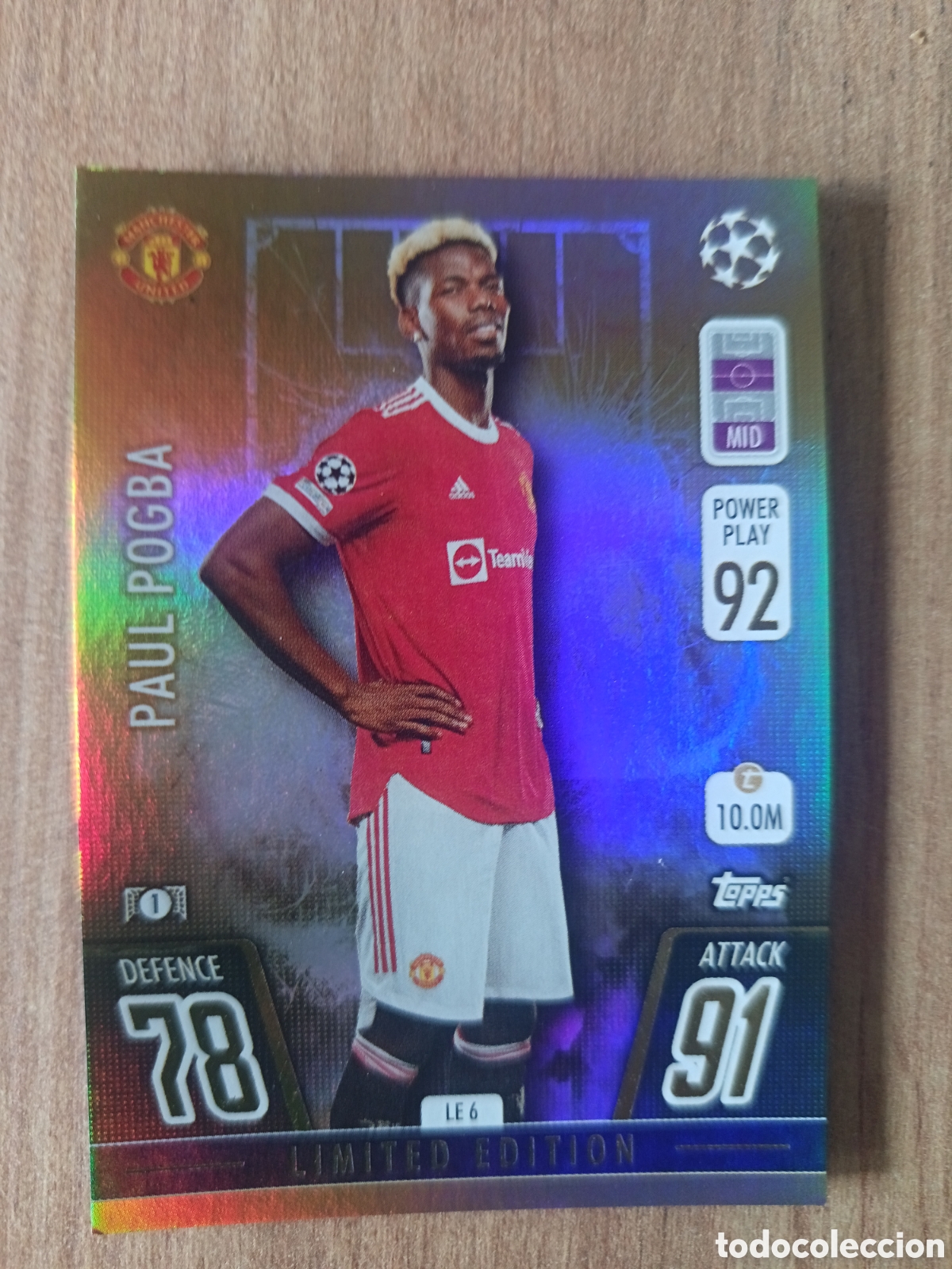 Cromos de Futebol: LE 6 Pogba LIMITED EDITION CHAMPIONS LEAGUE MATCH ATTAX TOPPS 2021-2022 21-22