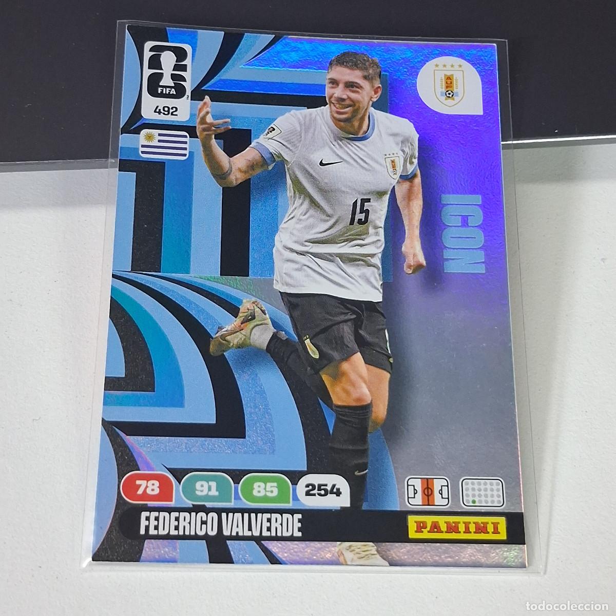 Cromos de f&uacute;tbol: B55 492 FEDERICO VALVERDE URUGUAY ICON PANINI ADRENALYN FIFA WORLD CUP 26 2026 CARD