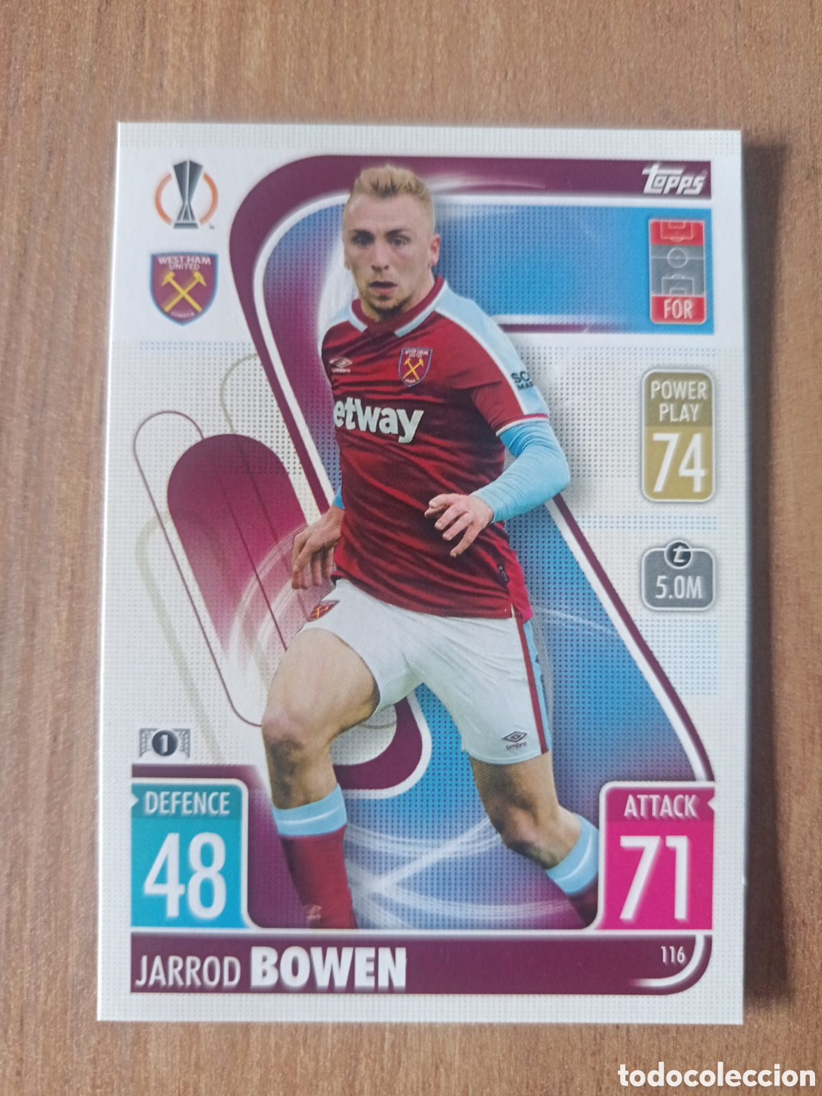 Cromos de f&uacute;tbol: 116 Bowen CHAMPIONS LEAGUE MATCH ATTAX TOPPS 2021-2022 21-22