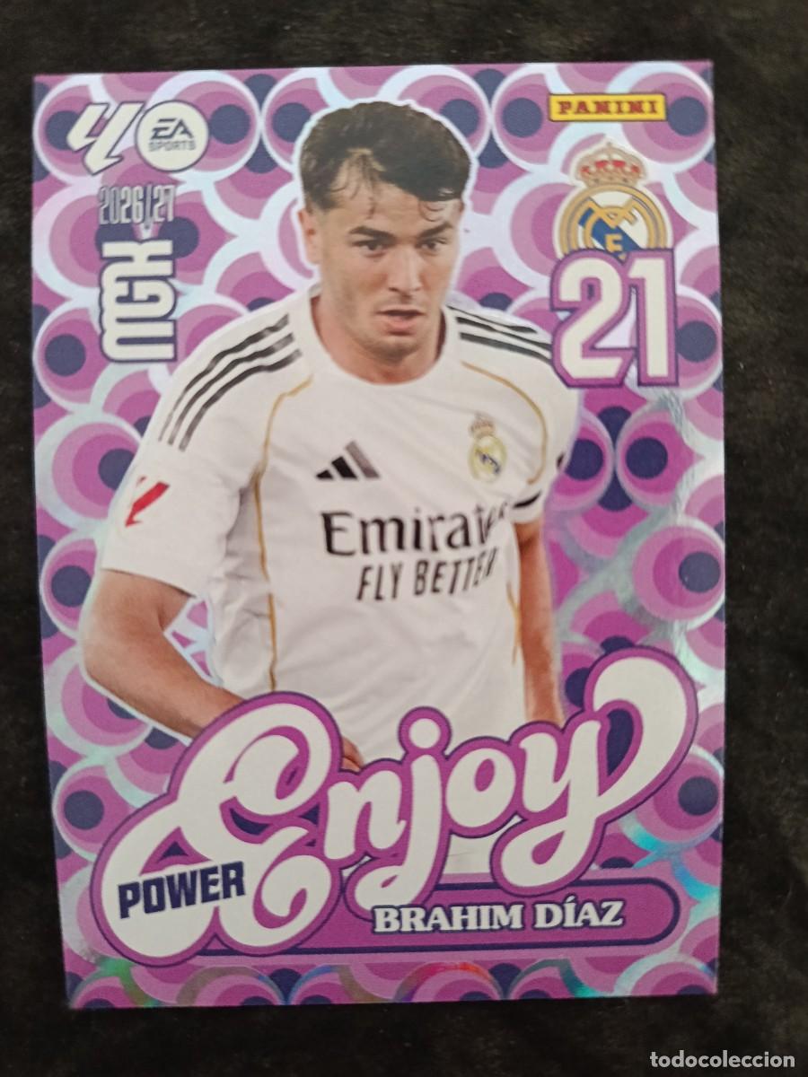 Cromos de f&uacute;tbol: MGK 2026/27 MEGACRACKS PANINI. #380P. BRAHIM D&Iacute;AZ &rdquo;ENJOY POWER&rdquo;. R.MADRID