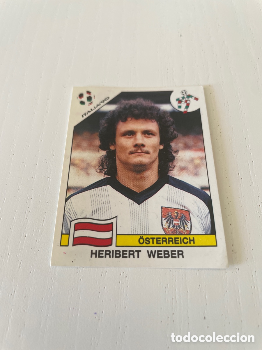 Cromos de f&uacute;tbol: ITALIA 90 cromo 62 HERIBERT WEBER sin pegar