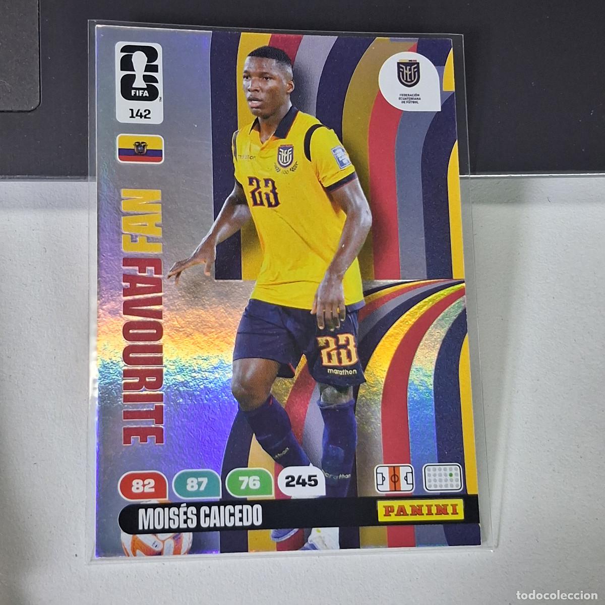Cromos de f&uacute;tbol: B55 142 MOISES CAICEDO ECUADOR FAN FAVOURITE PANINI ADRENALYN FIFA WORLD CUP 26 2026 CARD
