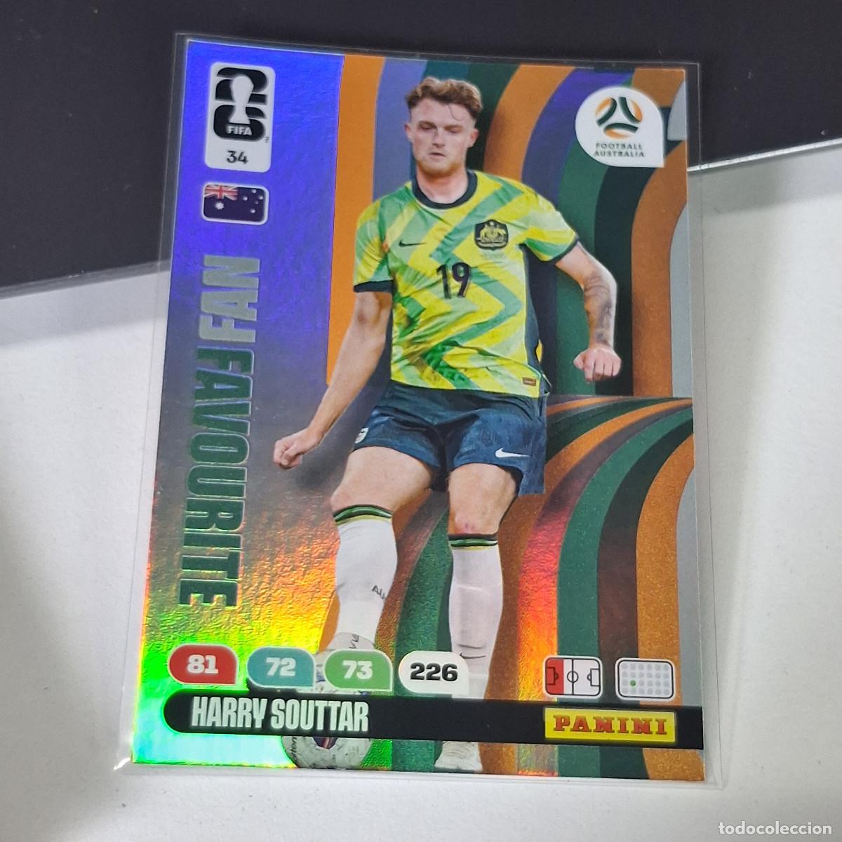 Football Stickers: B55 34 HARRY SOUTTAR AUSTRALIA FAN FAVOURITE PANINI ADRENALYN FIFA WORLD CUP 26 2026 CARD
