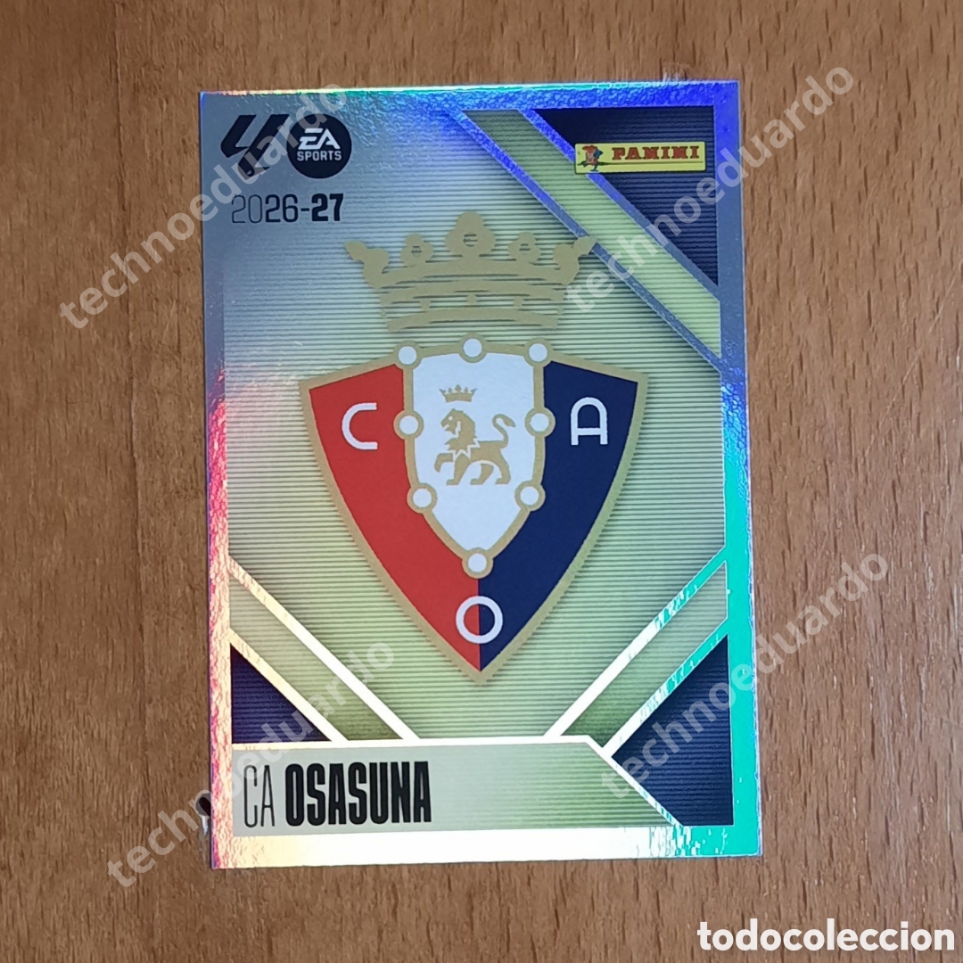 Cromos de f&uacute;tbol: Escudo de Osasuna n&uacute;mero 1 cromo Liga Este 26-27 2026-2027