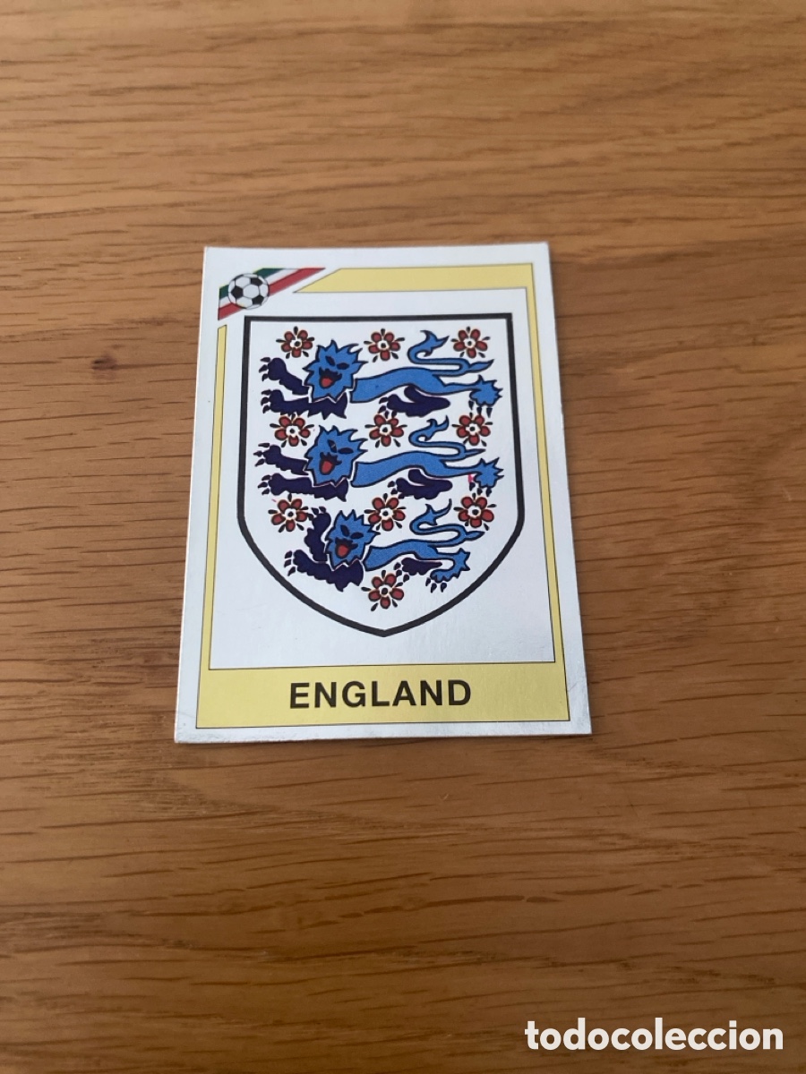Cromos de f&uacute;tbol: Cromo panini mundial Mexico 86 n&uacute;mero 400 escudo Inglaterra - Sticker album world cup 1986 badge