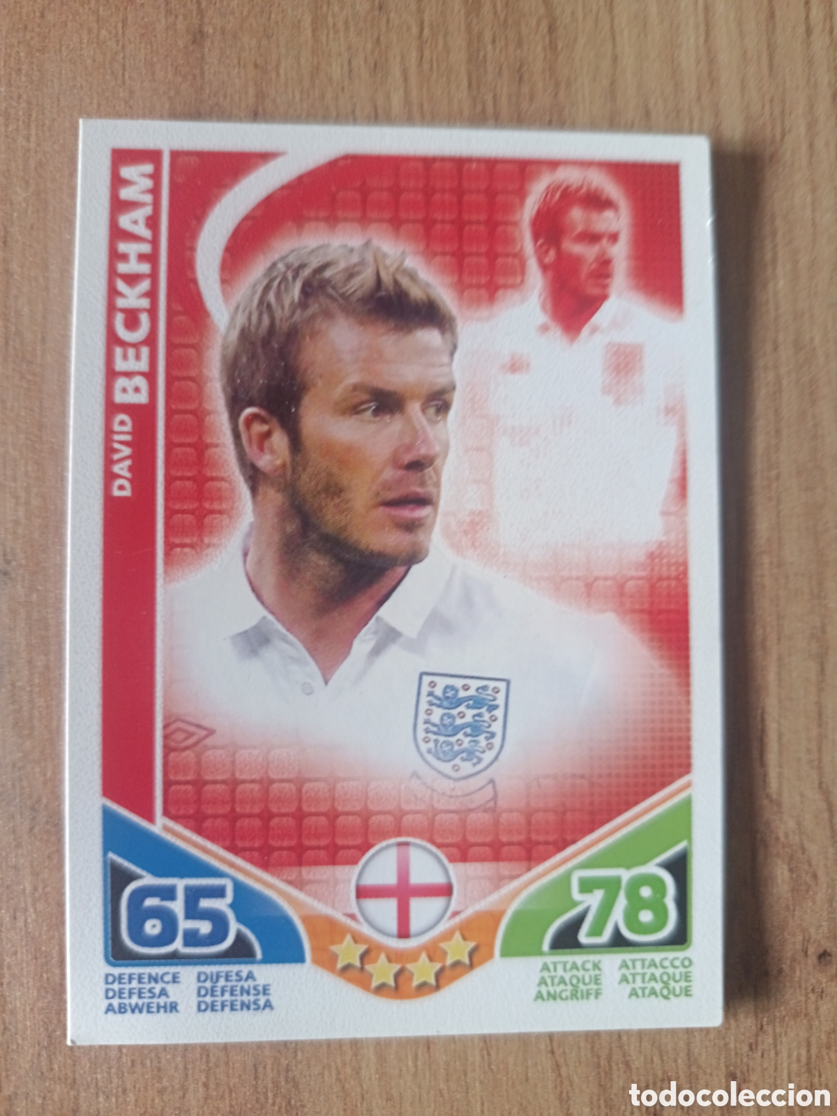 Cromos de f&uacute;tbol: BECKHAM MATCH ATTAX TOPPS MUNDIAL COPA DEL MUNDO WORLD CUP 2010 CARD TARJETA F&Uacute;TBOL