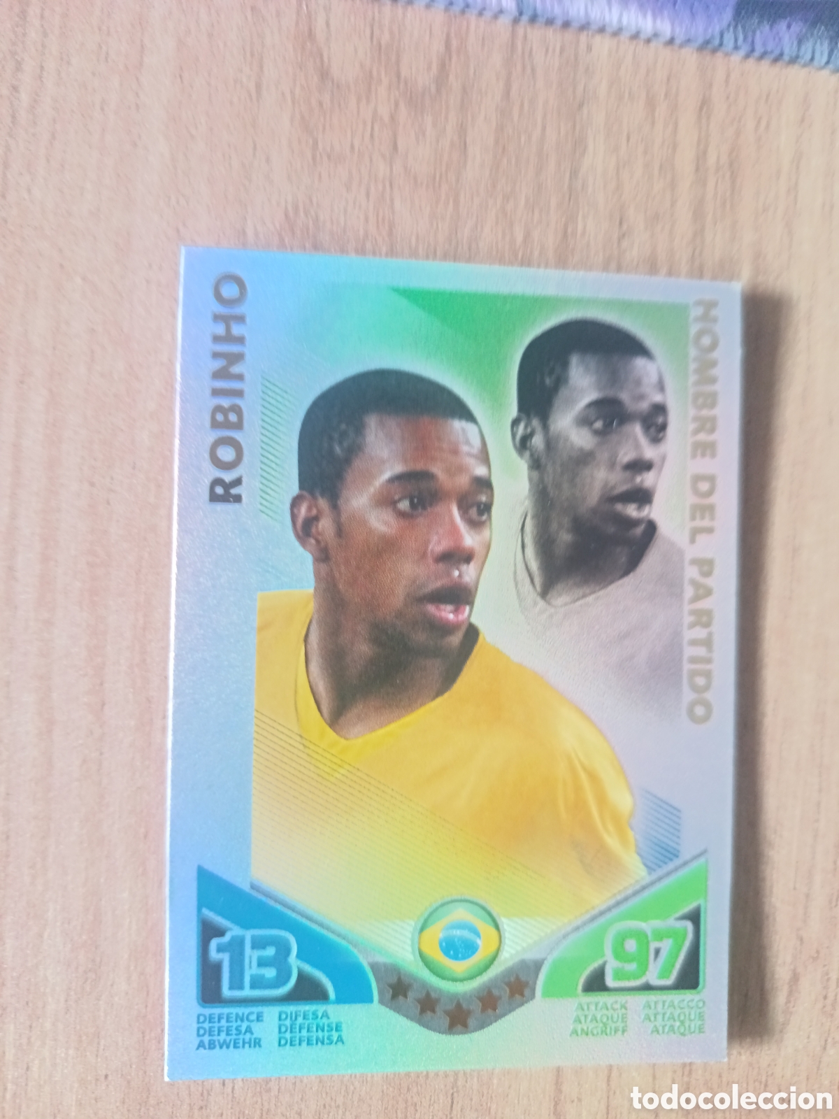 Cromos de f&uacute;tbol: Robinho MATCH ATTAX TOPPS MUNDIAL COPA DEL MUNDO WORLD CUP 2010 CARD TARJETA F&Uacute;TBOL