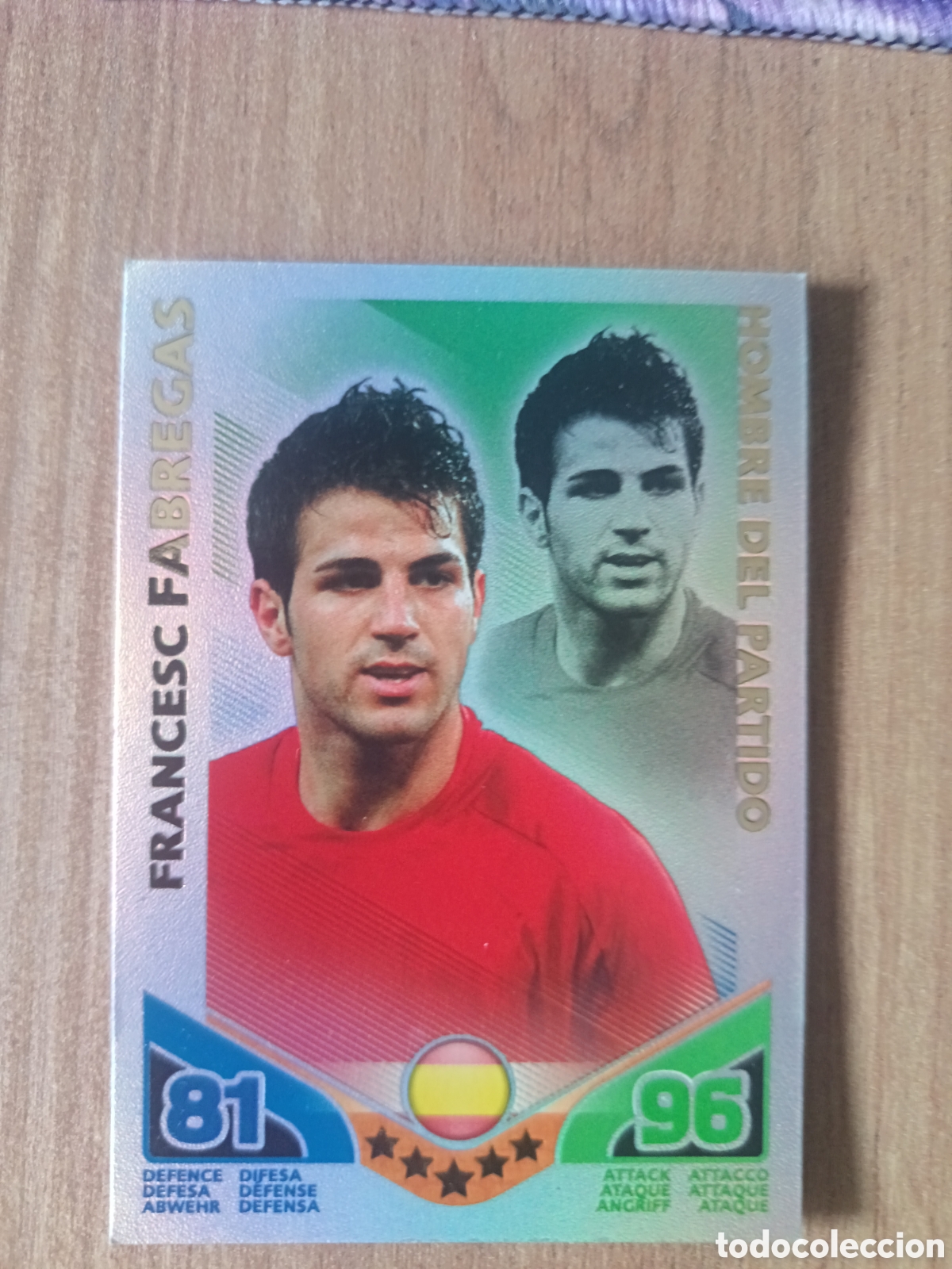 Cromos de f&uacute;tbol: Cesc F&aacute;bregas MATCH ATTAX TOPPS MUNDIAL COPA DEL MUNDO WORLD CUP 2010 CARD TARJETA F&Uacute;TBOL