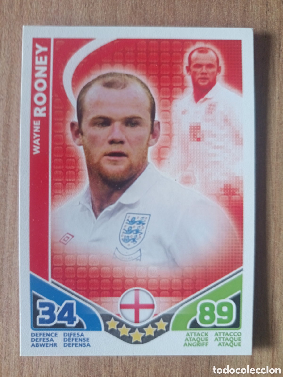 Cromos de f&uacute;tbol: ROONEY MATCH ATTAX TOPPS MUNDIAL COPA DEL MUNDO WORLD CUP 2010 CARD TARJETA F&Uacute;TBOL