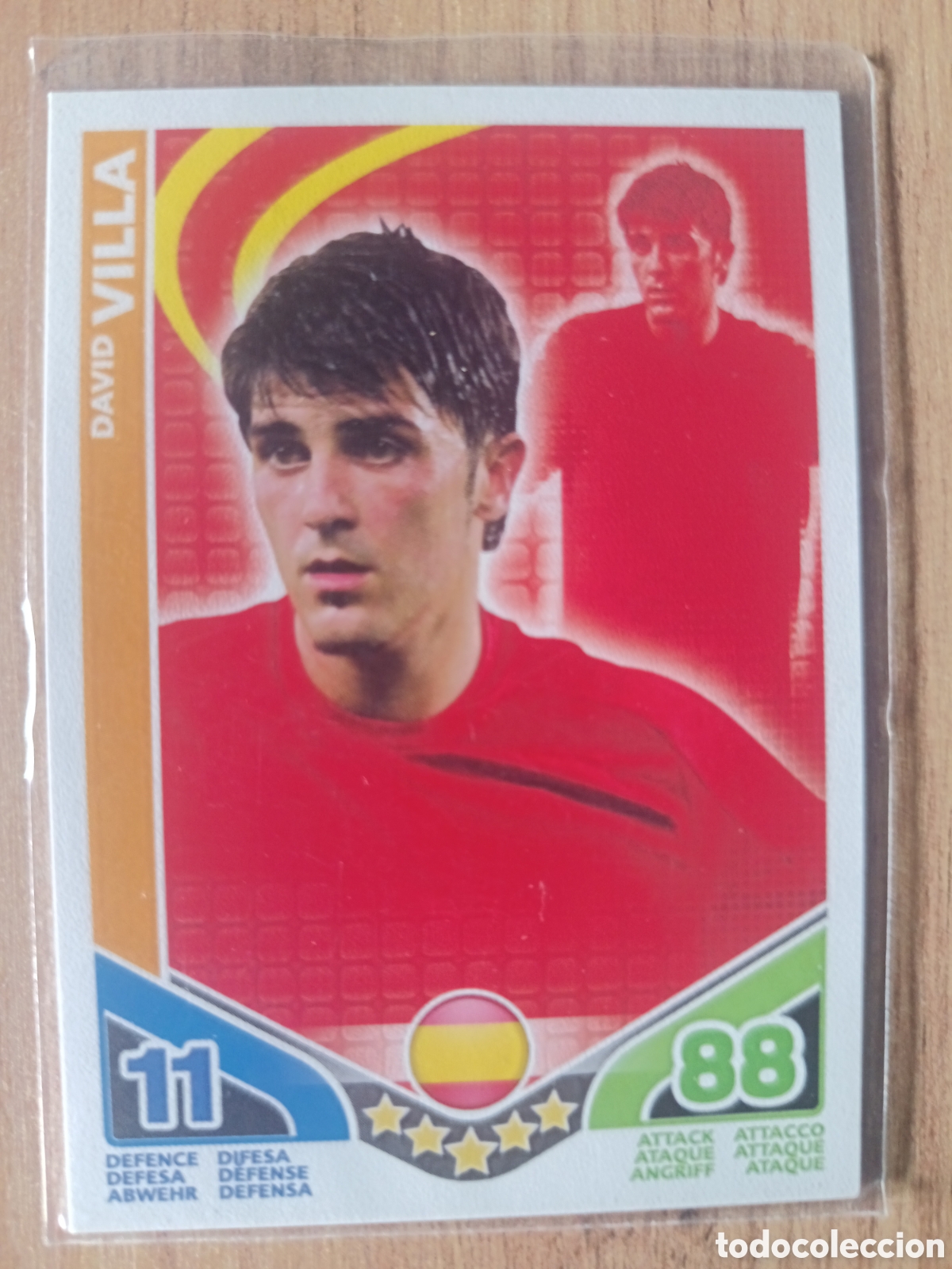 Cromos de f&uacute;tbol: Villa MATCH ATTAX TOPPS MUNDIAL COPA DEL MUNDO WORLD CUP 2010 CARD TARJETA F&Uacute;TBOL