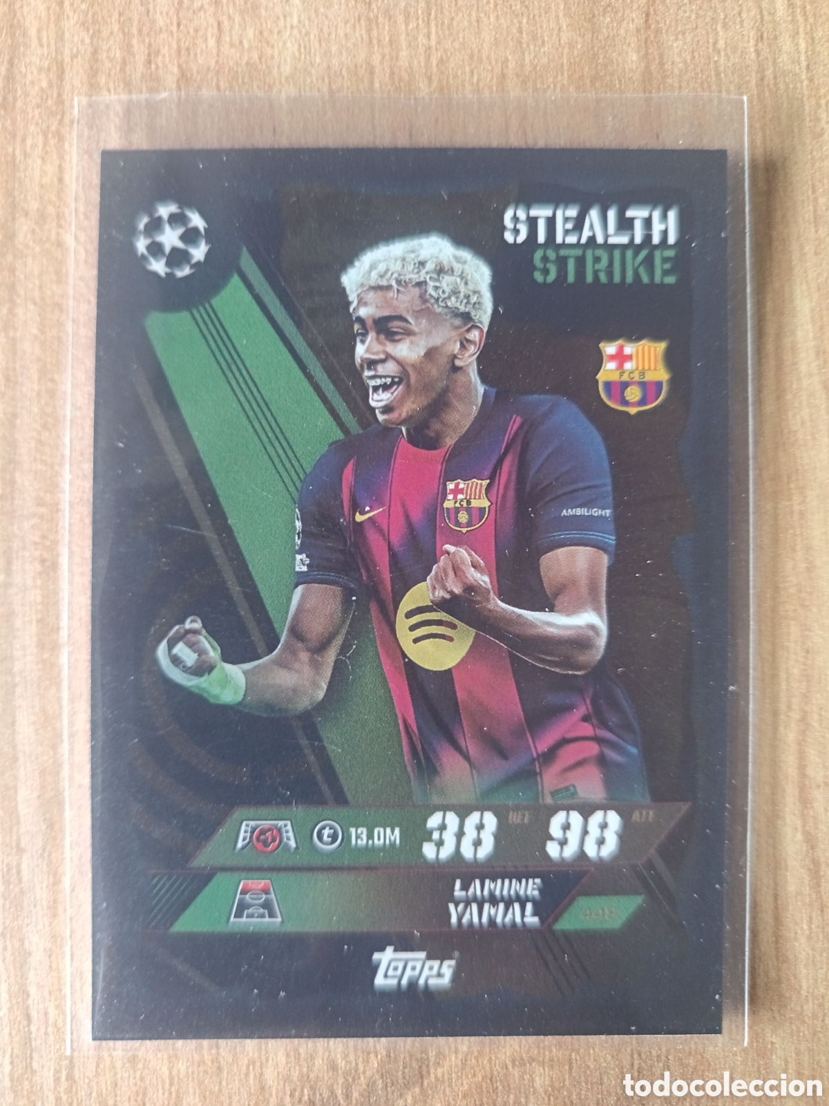 Cromos de f&uacute;tbol: Lamine Yamal 448 Match Attax 25 26 Stealth Strike 2025 2026