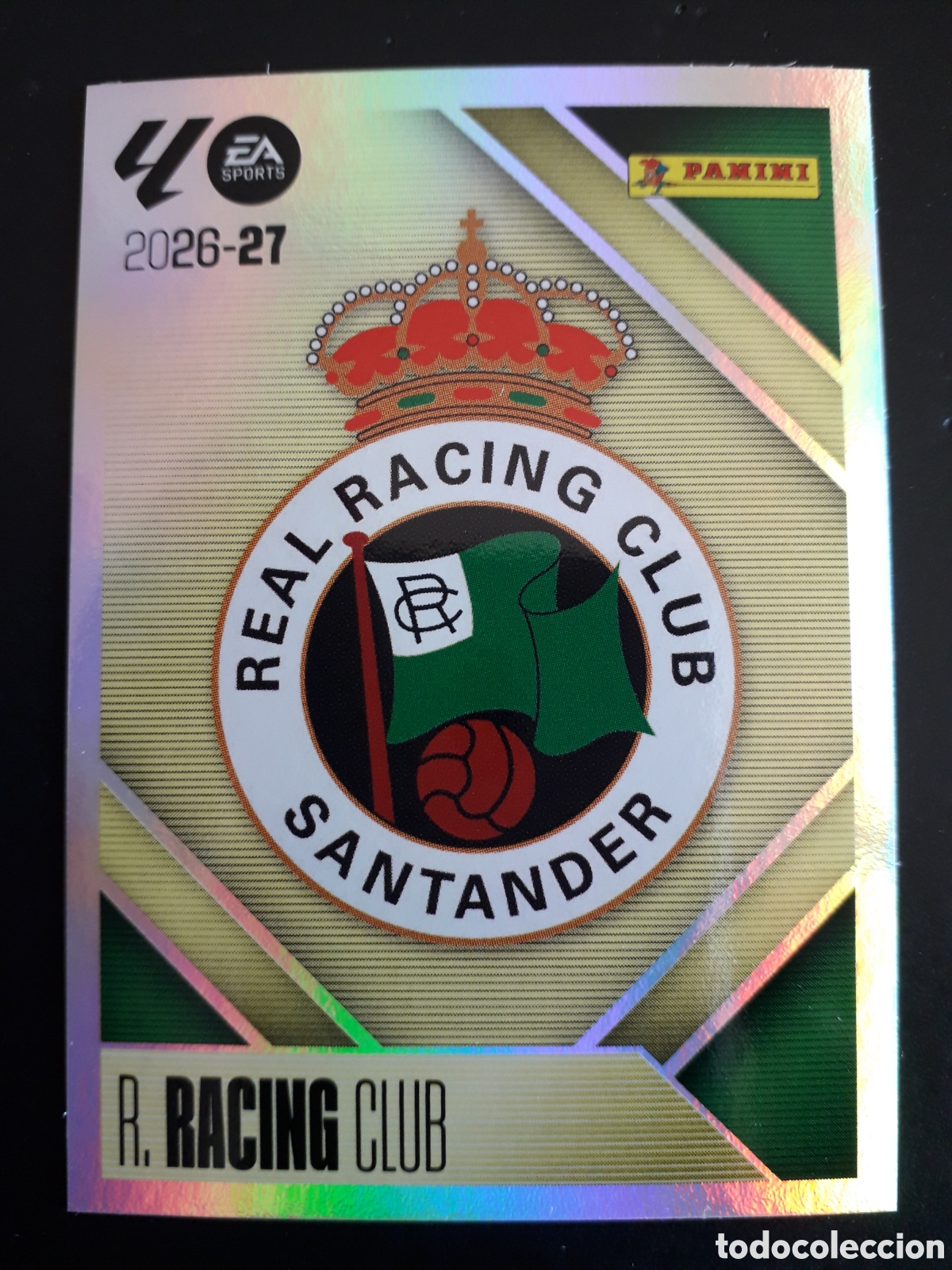 Cromos de f&uacute;tbol: ESCUDO RACING DE SANTANDER N&deg; 1 ED ESTE 2026 2027 26 27 SIN PEGAR PEDIDO M&Iacute;NIMO 3&euro;