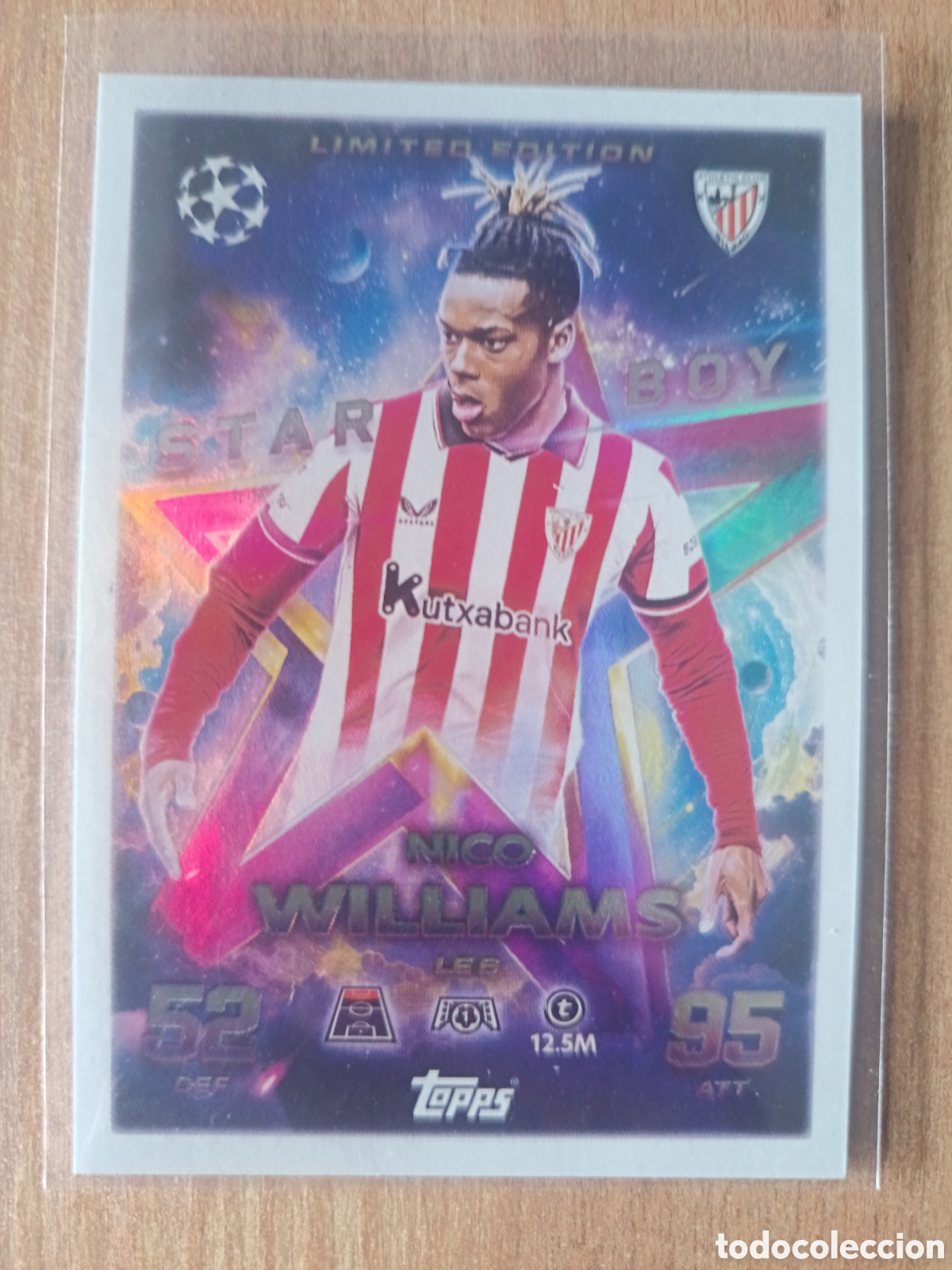 Cromos de f&uacute;tbol: NICO WILLIAMS TOPPS MATCH ATTAX EDICI&Oacute;N LIMITADA CHAMPIONS LEAGE STAR BOY 2025-26 25-26