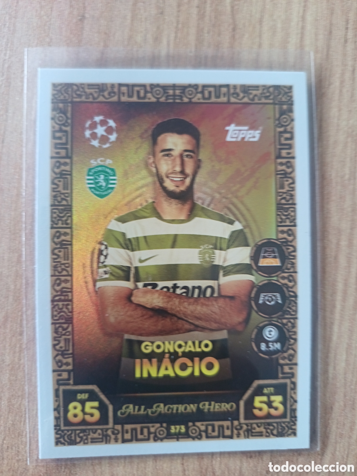 Cromos de f&uacute;tbol: Goncalo Inacio Topps Match Attax 2025 2026 - All Action Hero