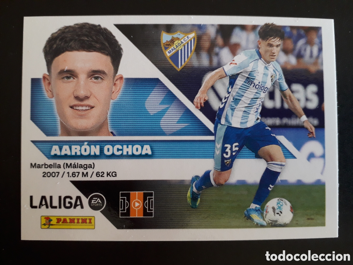Fu&szlig;ball-Sticker: AAR&Oacute;N OCHOA, M&Aacute;LAGA N&deg; 15 ED ESTE 2026 2027 26 27 SIN PEGAR PEDIDO M&Iacute;NIMO 3&euro;