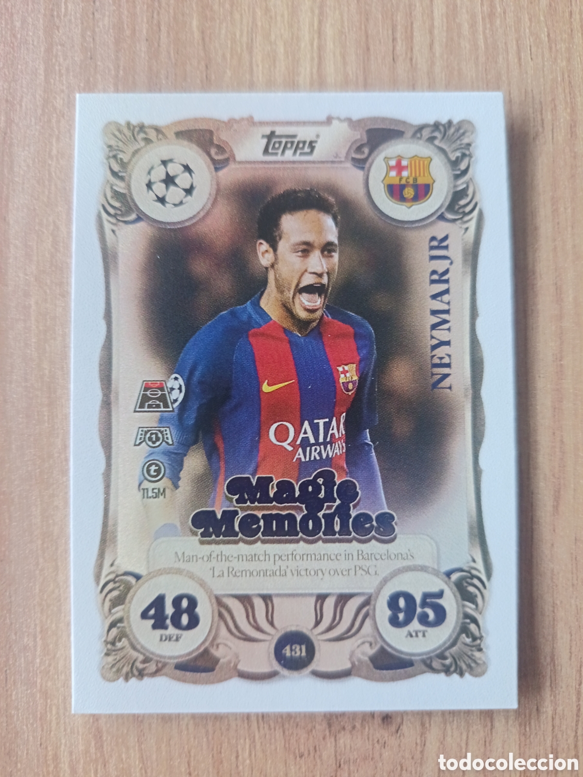 Cromos de f&uacute;tbol: 431 NEYMAR JR TOPPS MATCH ATTAX 2025-26 25-26 UEFA MAGIE MEMORIES