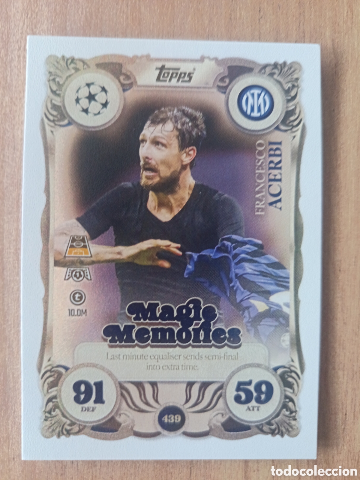 Cromos de Futebol: 439 Acerbi TOPPS MATCH ATTAX 2025-26 25-26 UEFA MAGIE MEMORIES