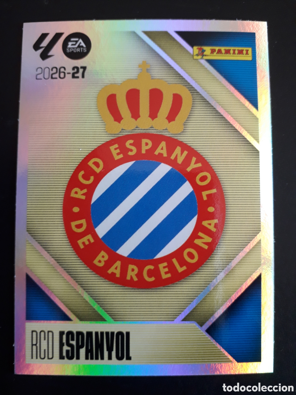 Fu&szlig;ball-Sticker: ESCUDO RCD ESPA&Ntilde;OL/ESPANYOL N&deg; 1 ED ESTE 2026 2027 26 27 SIN PEGAR PEDIDO M&Iacute;NIMO 3&euro;