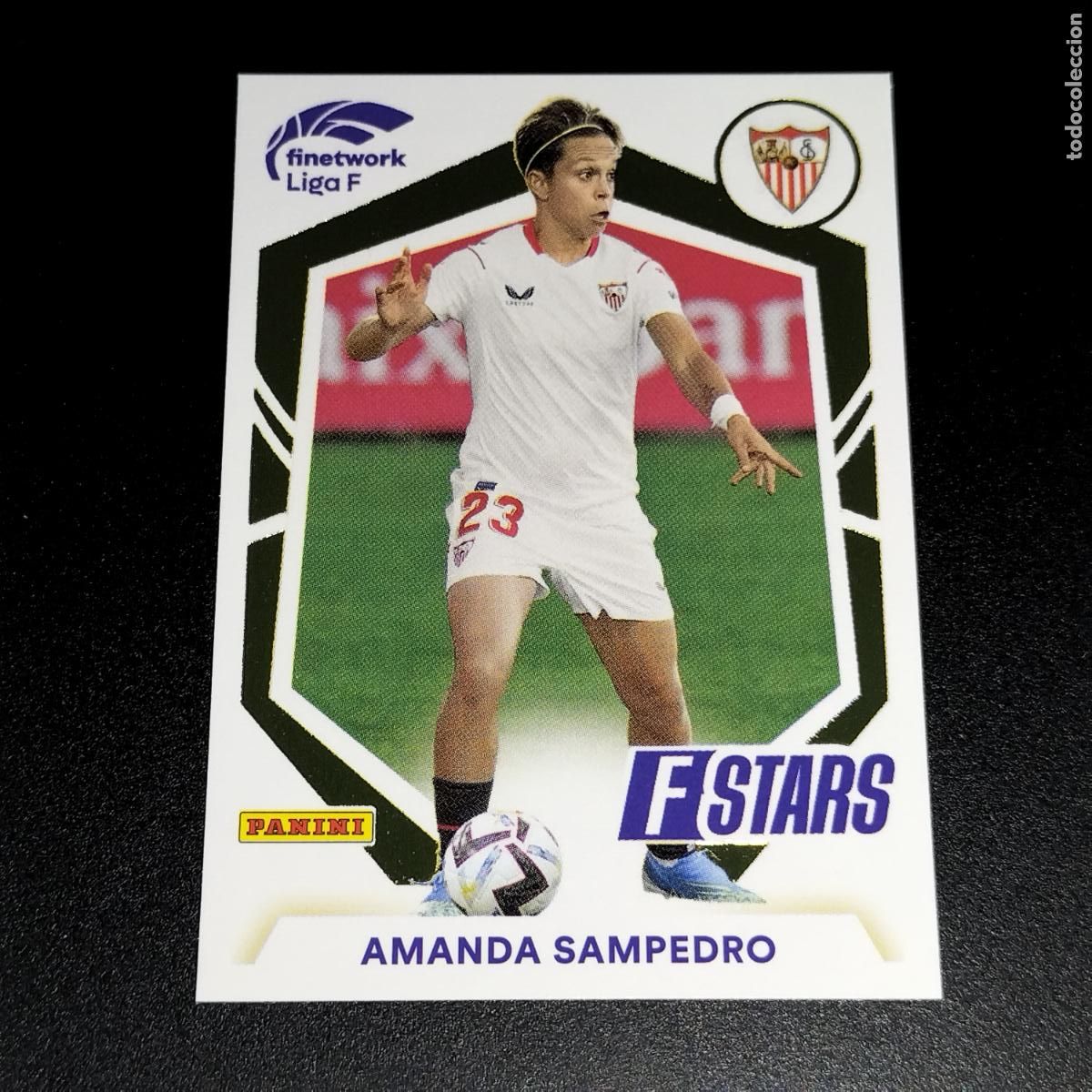 Fu&szlig;ball-Sticker: N&ordm; 326 AMANDA SAMPEDRO STARS SEVILLA CROMOS FINETWORK LIGA F FEMENINA PANINI 2022 2023 22 23
