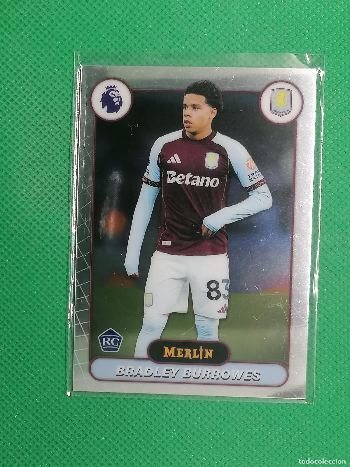 Cromos de f&uacute;tbol: 26 BRADLEY BURROWES ASTON VILLA ROOKIE RAYWAVE ⚽ TOPPS MERLIN CHROME PREMIER 25 26 2025 2026 ⚽
