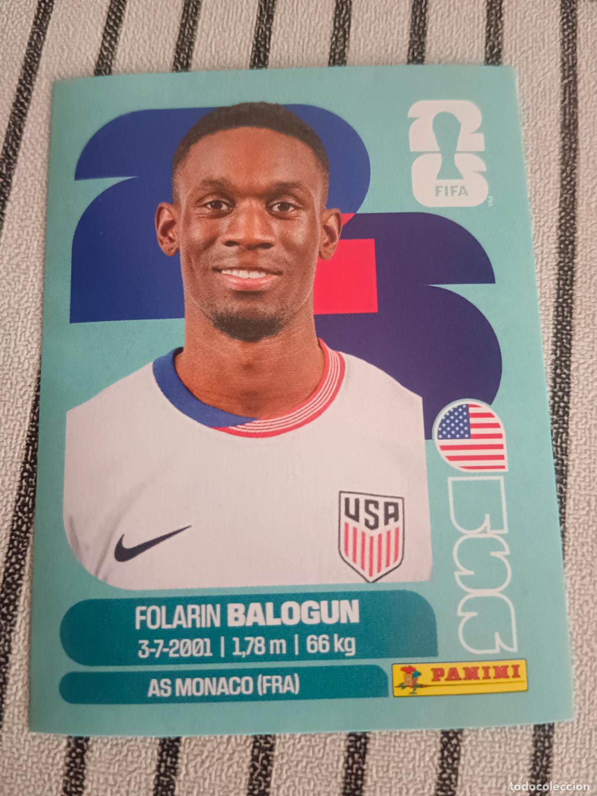 Cromos de f&uacute;tbol: MUNDIAL 2026 ESTADOS UNIDOS USA MEXICO MEJICO CANADA USA 20 USA20 FOLARIN BALOGUN FIFA