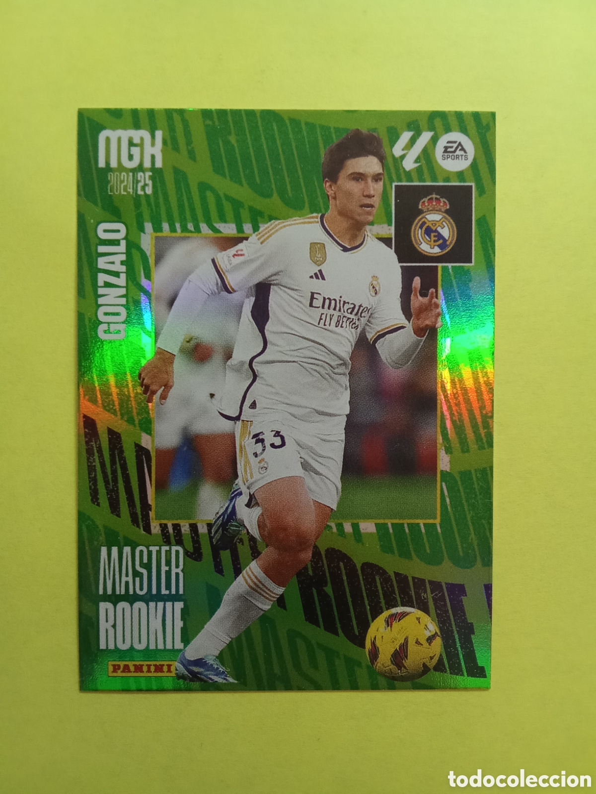 Cromos de f&uacute;tbol: CROMO 412 GONZALO ROOKIE MASTER REAL MADRID MEGACRACKS 24-25