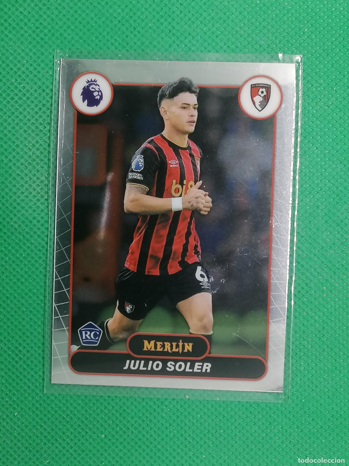 Figurine di Calcio: 4 JULIO SOLER BOURNEMOUTH ROOKIE RAYWAVE ⚽ TOPPS MERLIN CHROME PREMIER 25 26 2025 2026 ⚽