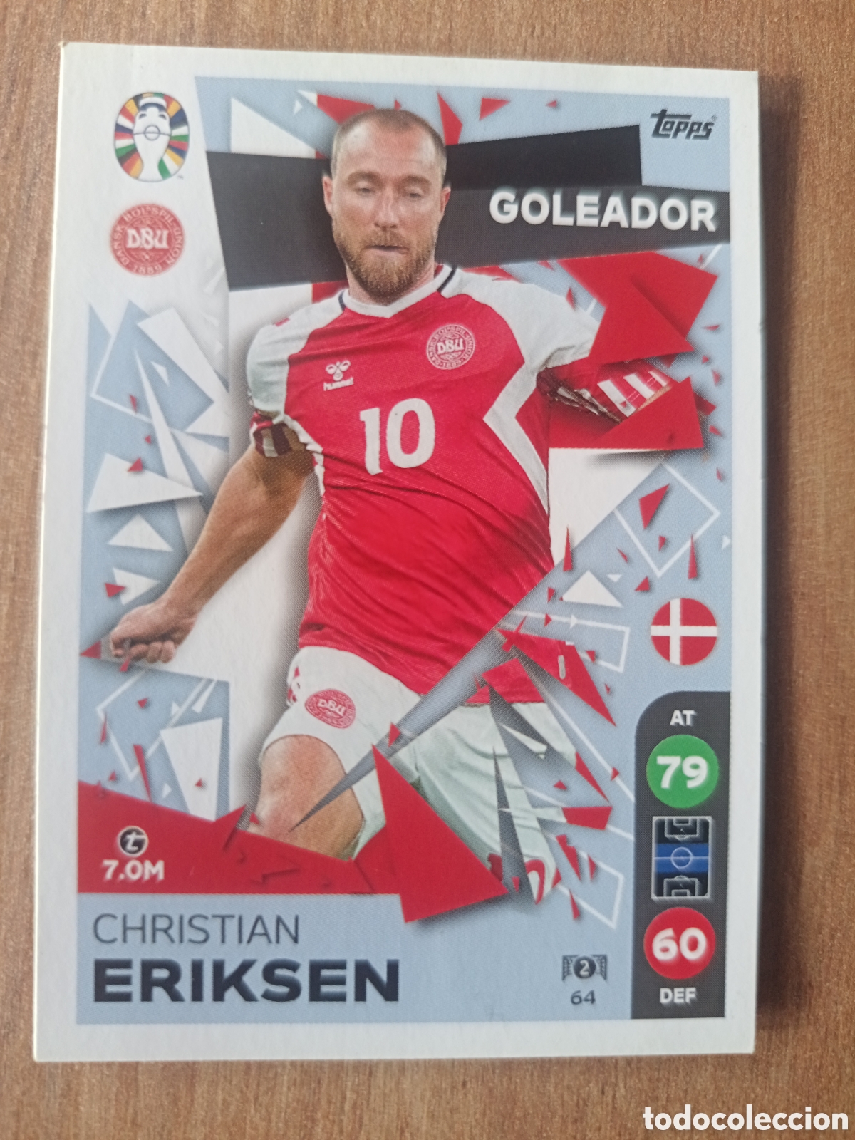 Cromos de f&uacute;tbol: 64 Eriksen TOPPS Match Attax LIDL UEFA EURO 2024