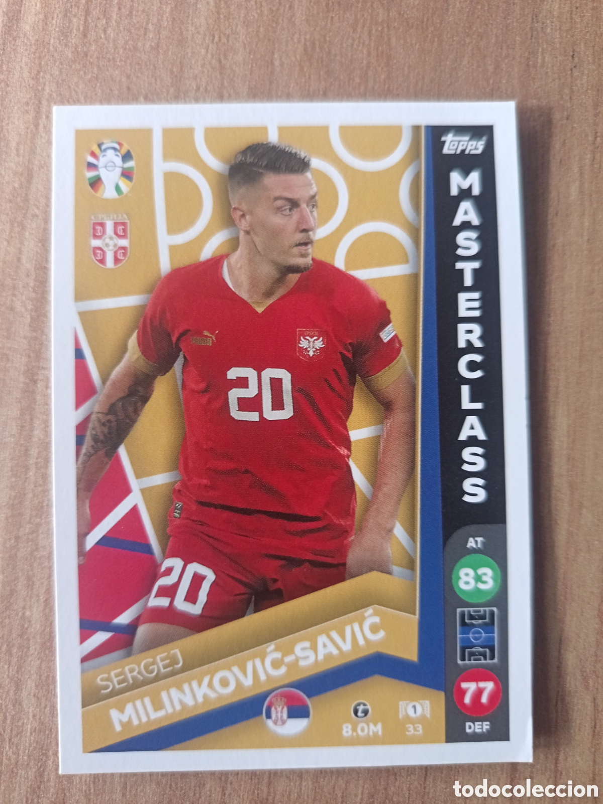 Cromos de f&uacute;tbol: 33 Milinkovic TOPPS Match Attax LIDL UEFA EURO 2024
