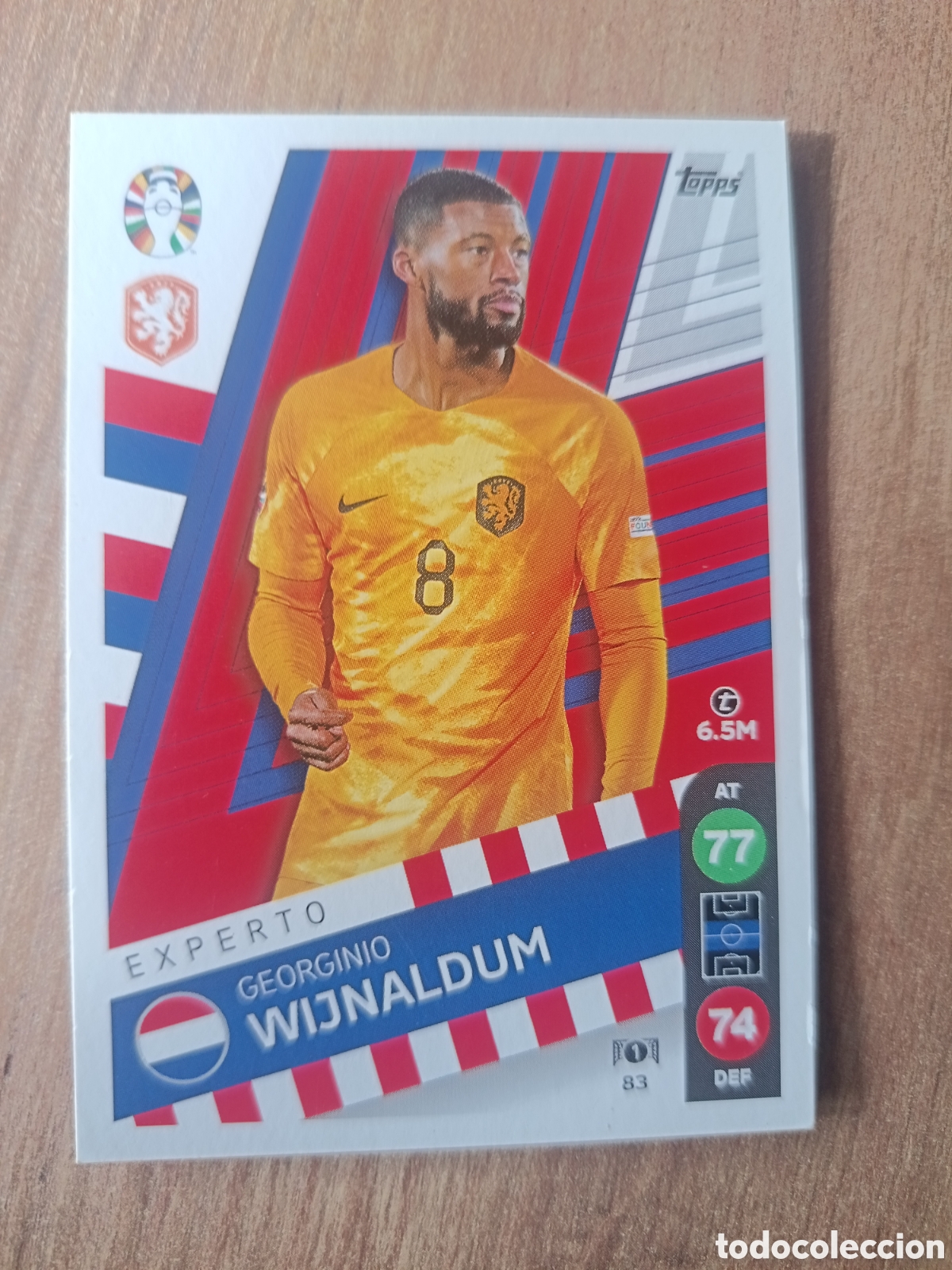 Cromos de f&uacute;tbol: 83 Wijnaldum TOPPS Match Attax LIDL UEFA EURO 2024