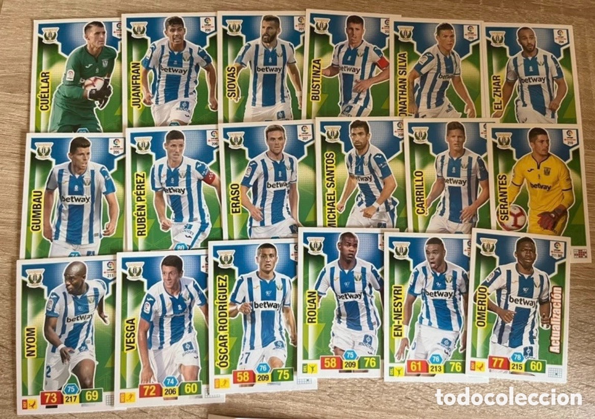Cromos de f&uacute;tbol: LEGAN&Eacute;S LOTE ADRENALYN 2018 2019 18 19 PANINI