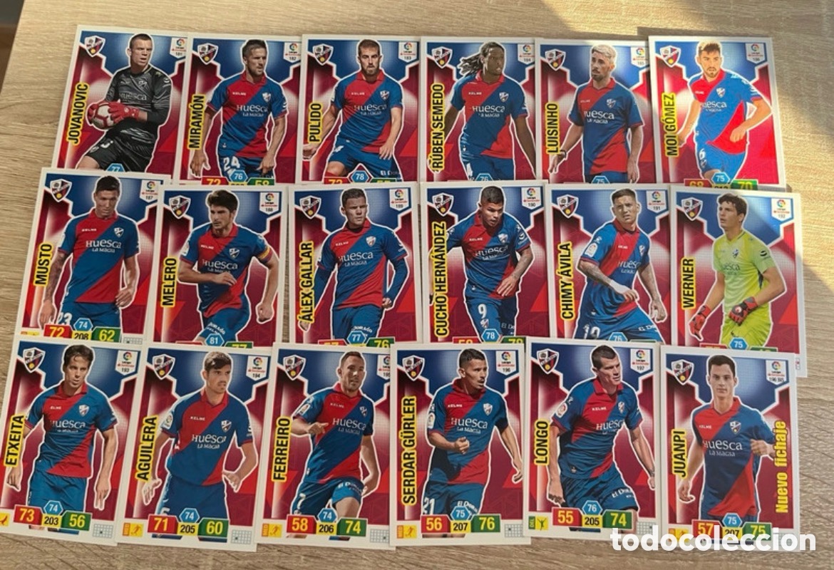 Cromos de f&uacute;tbol: HUESCA LOTE ADRENALYN 2018 2019 18 19 PANINI