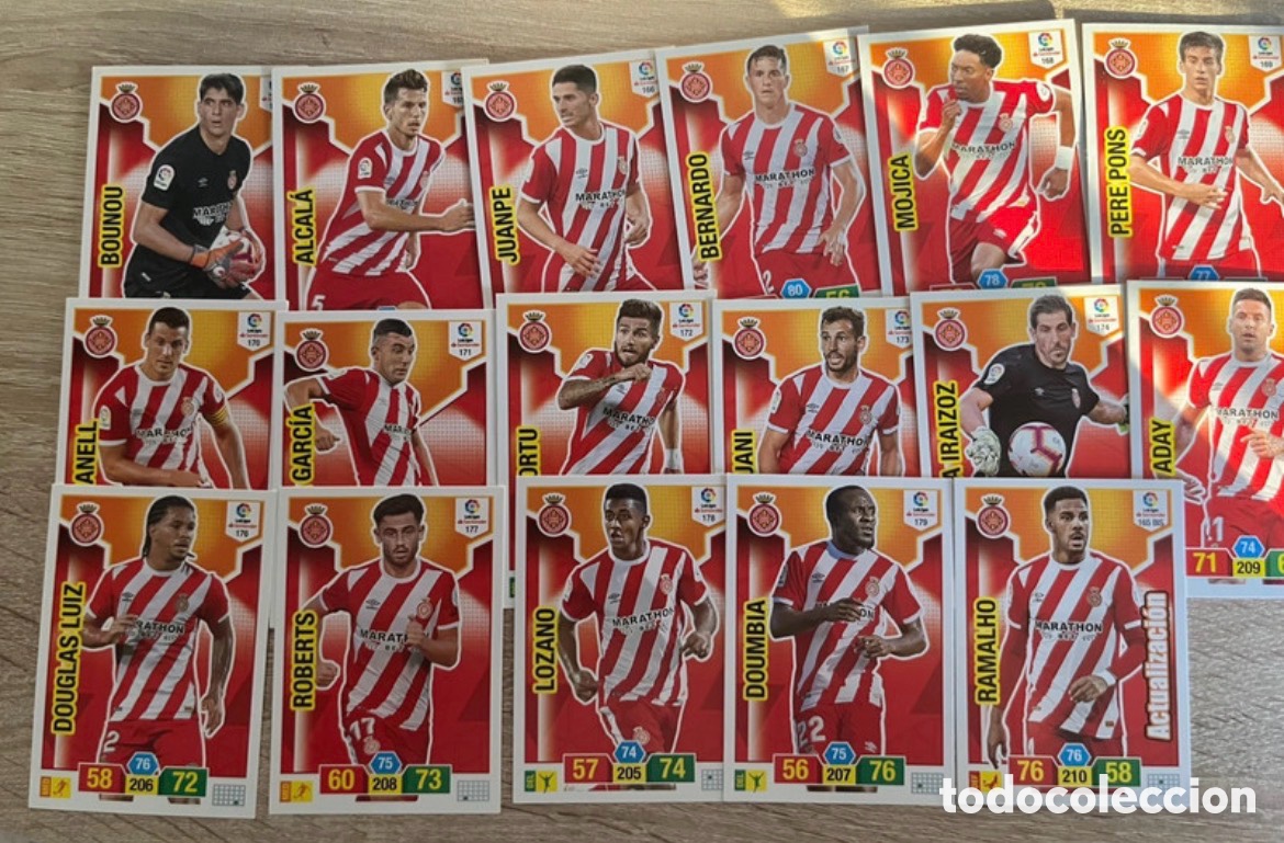 Cromos de f&uacute;tbol: GIRONA LOTE ADRENALYN 2018 2019 18 19 PANINI