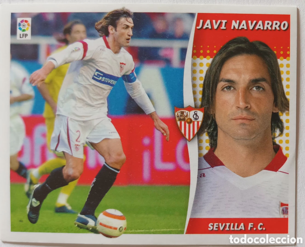 Cromos de f&uacute;tbol: CROMO JAVI NAVARRO. SEVILLA FC