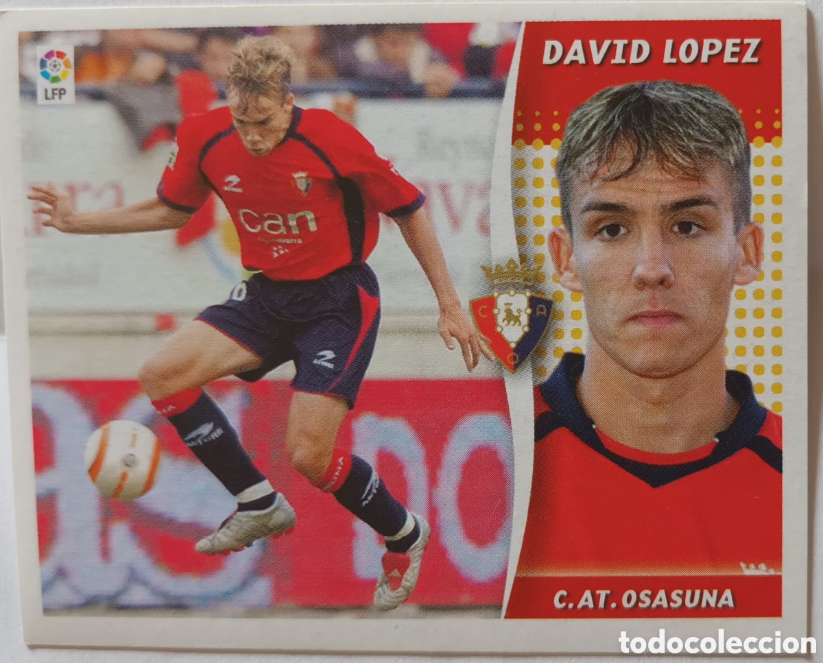 Cromos de f&uacute;tbol: CROMO DAVID LOPEZ. C. AT. OSASUNA