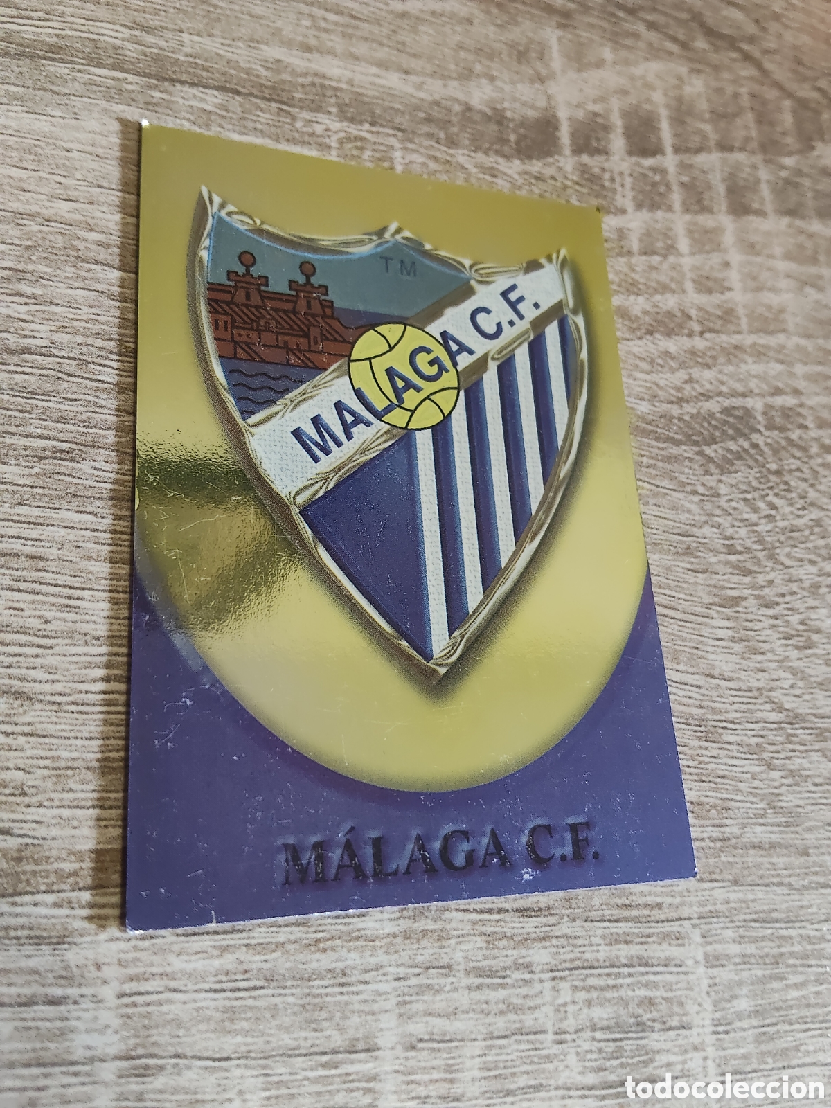 Figurine di Calcio: Mundicromo las fichas de la liga 2002 2003 02 03 244 escudo M&aacute;laga