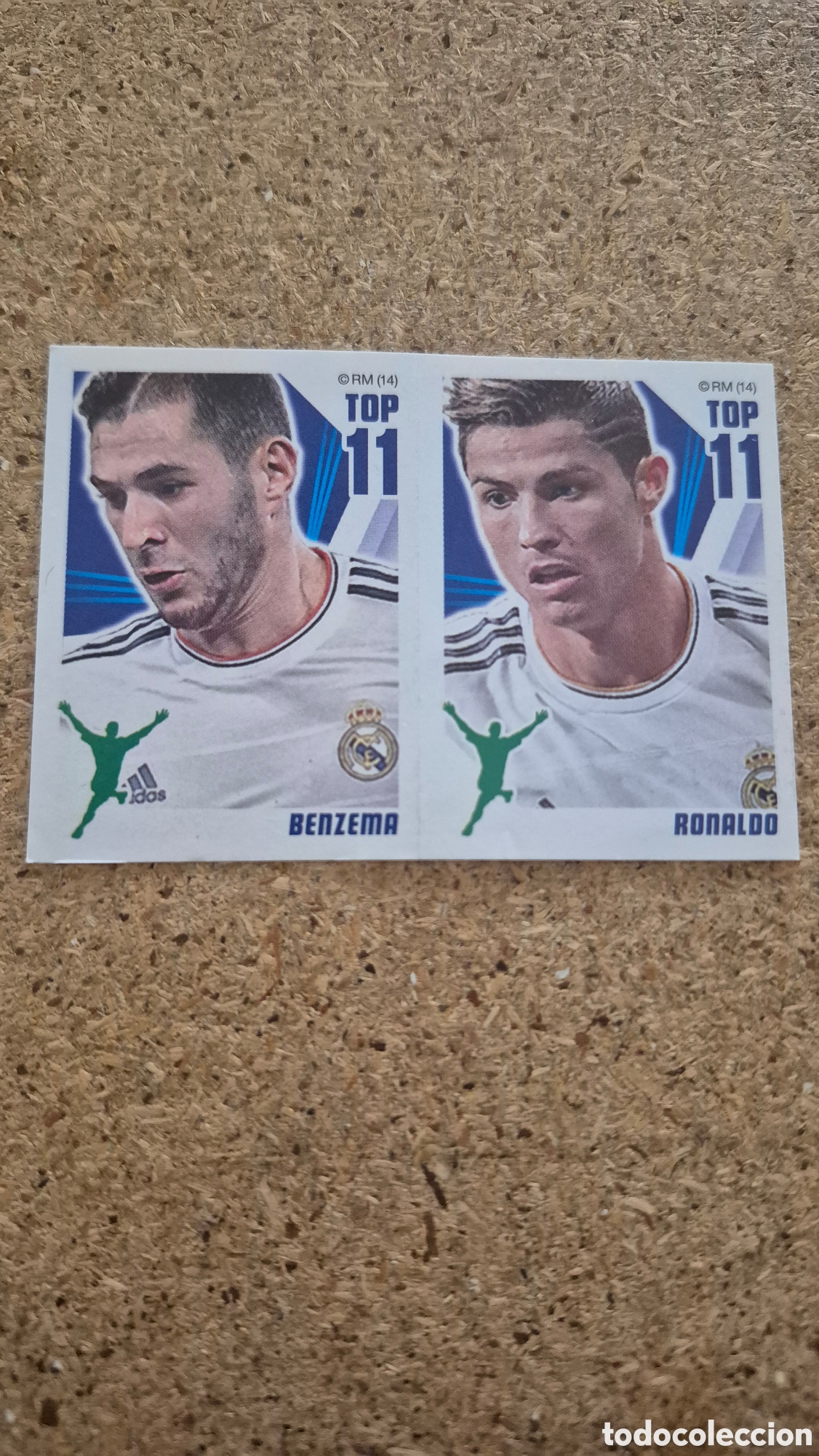 Fu&szlig;ball-Sticker: LETRA K TOP 11 BENZEMA / RONALDO REAL MADRID CROMOS ALBUM COLECCION OFICIAL PANINI 2013 2014 13 14
