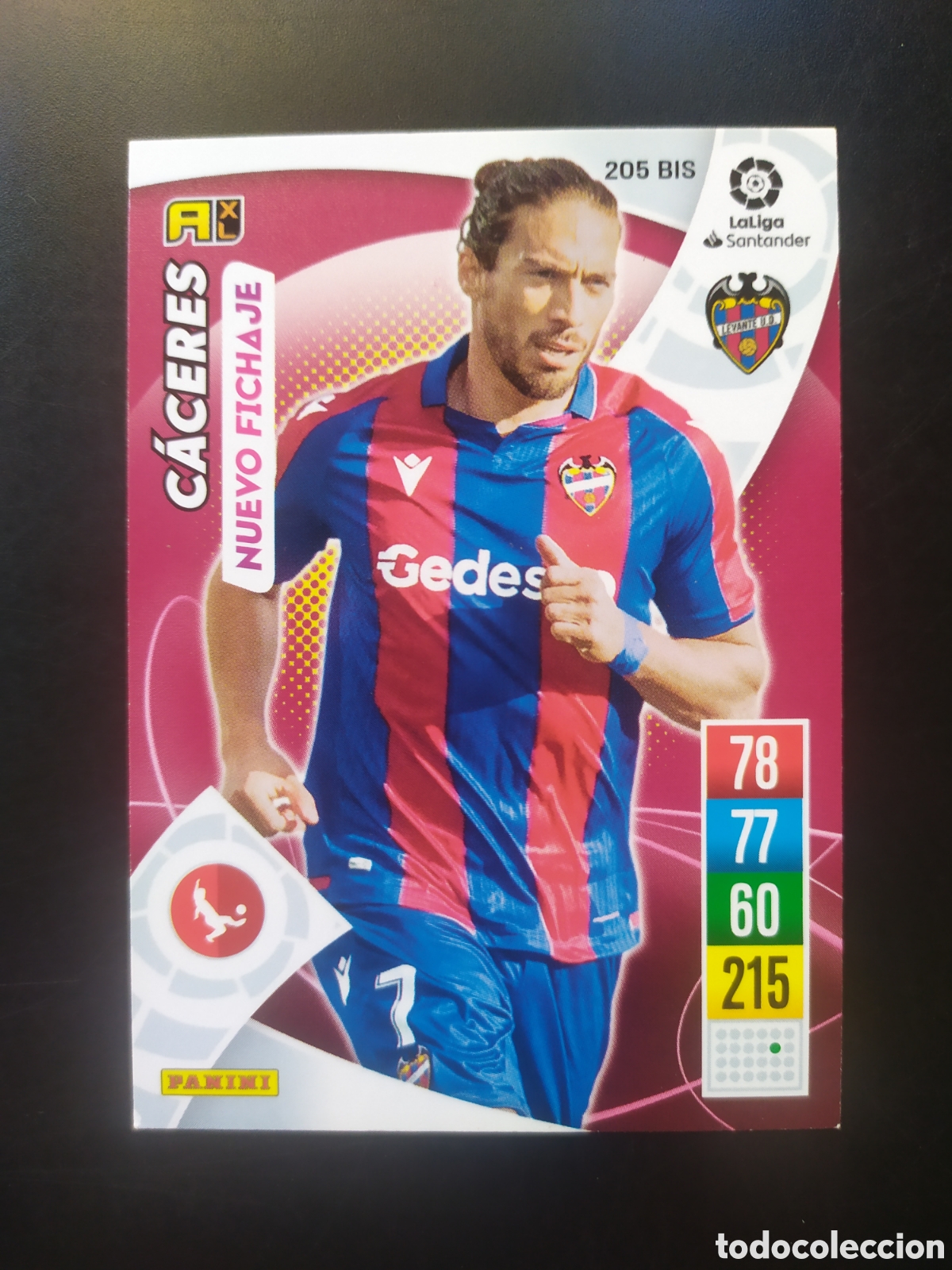 Football Stickers: Adrenalyn 2021 2022 21 22 panini Caceres nuevo fichaje n&deg; 205 bis Levante