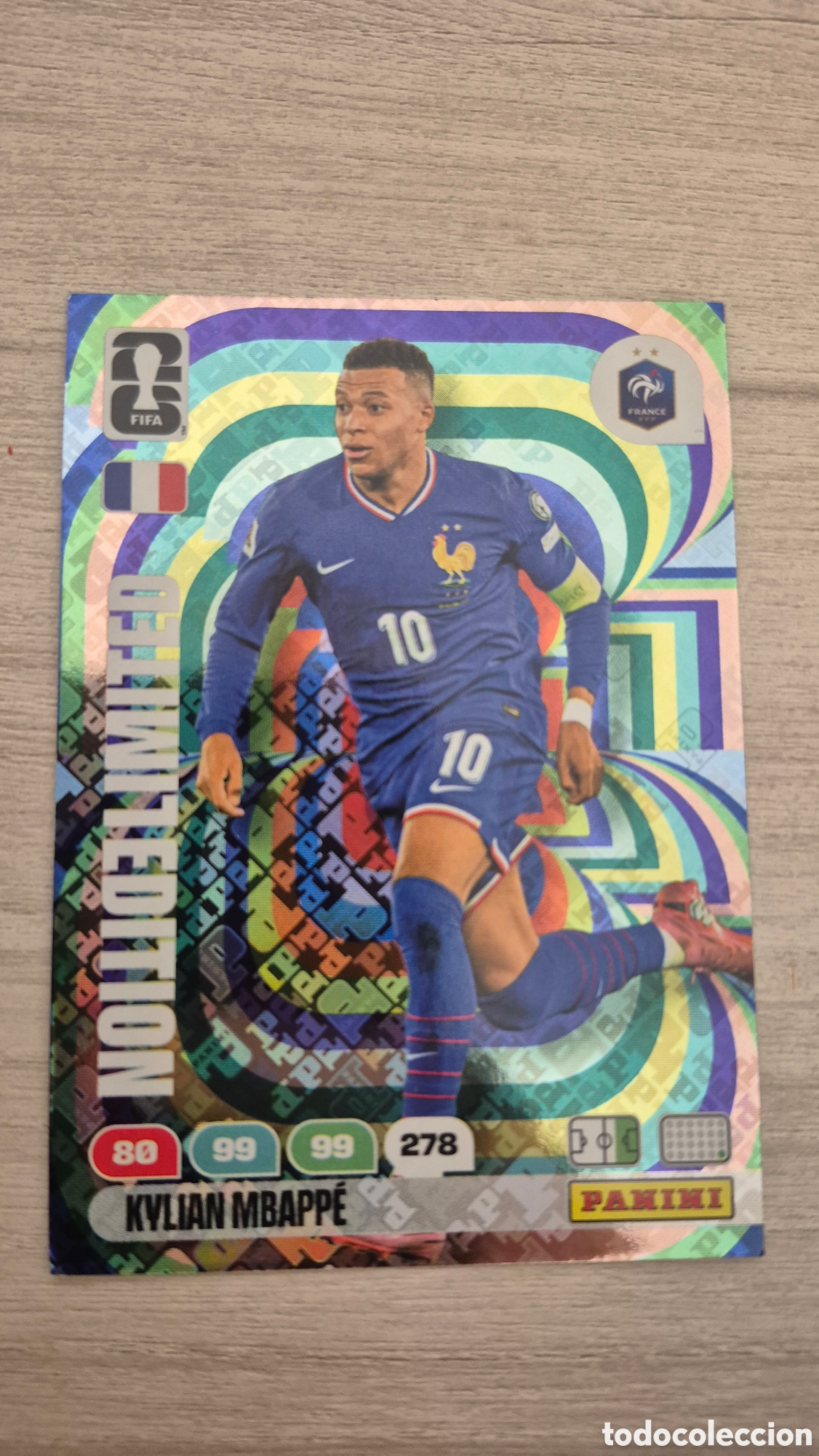 Cromos de f&uacute;tbol: Limited Edition Mbappe Adrenalyn FIFA World Cup 2026
