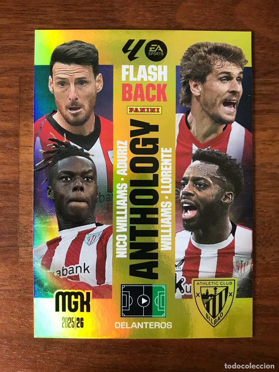 Cromos de f&uacute;tbol: ADURIZ LLORENTE NICO WILLIAMS I&Ntilde;AKI - ANTHOLOGY ATHLETIC CLUB 433 PANINI MEGACRACKS 2025 2026 25 26