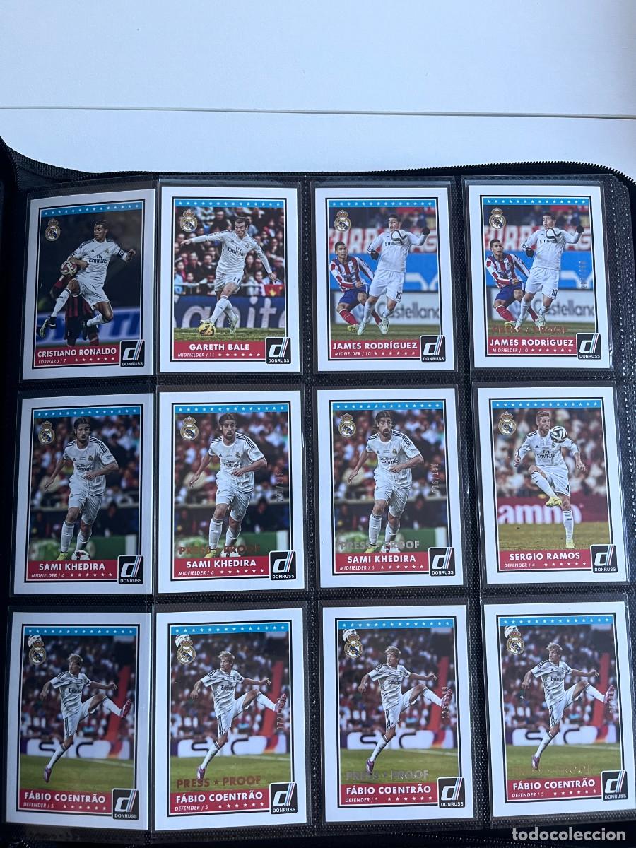 Cromos de f&uacute;tbol: Lote 34 cartas REAL MADRID 2015 Panini Donruss &ndash; Ronaldo, Bale, Modric, Ramos + 13 numeradas