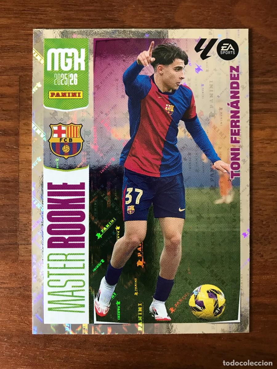 Cromos de f&uacute;tbol: TONI FERNANDEZ - FC BARCELONA - MASTER ROOKIE - 422 - PANINI MEGACRACKS 2025 2026 25 26